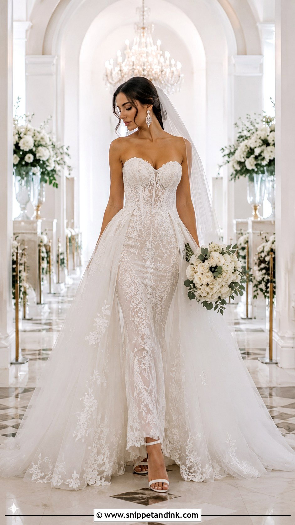 Detachable Overskirt Wedding Dress - Snippet and Ink - 20 Fairy Like Wedding Dress Ideas