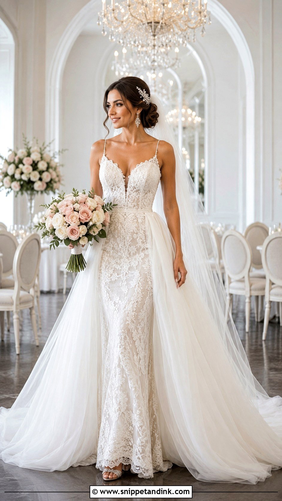 Detachable Overskirt Wedding Dress - Snippet and Ink - 20 Fairytale Wedding Dress Enchanted Ideas