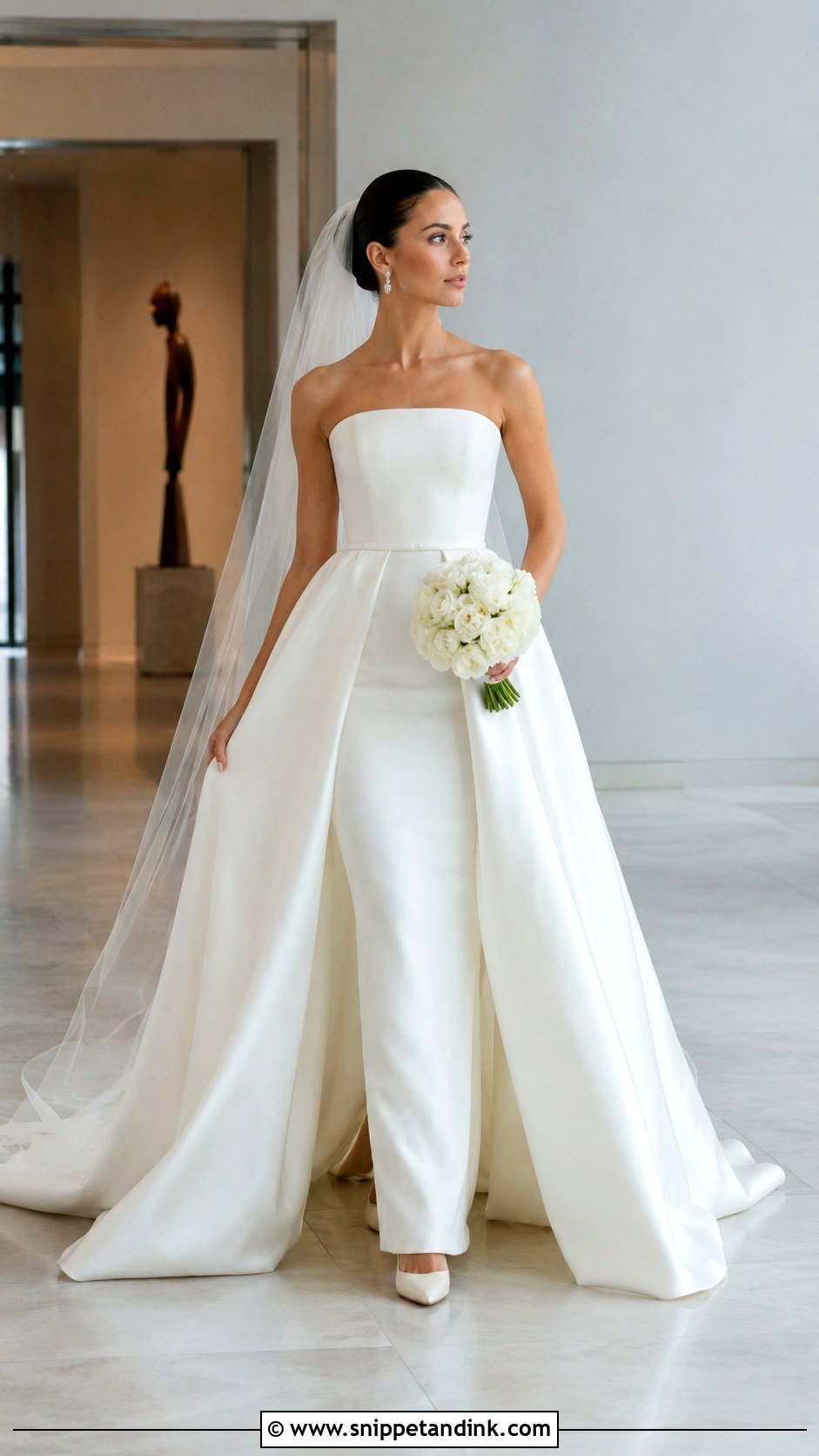 Detachable Overskirt Wedding Dress - Snippet and Ink - 20 Fashion Wedding Dress Ideas