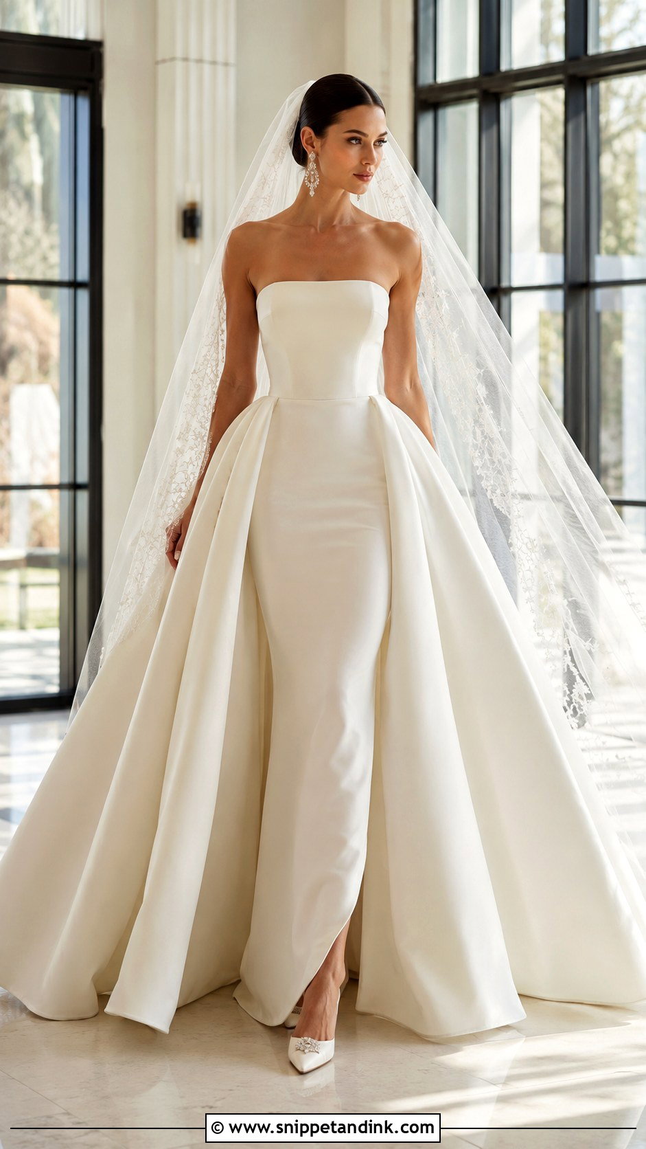Detachable Overskirt Wedding Dress - Snippet and Ink - 20 Full Skirt Wedding Dress Ideas