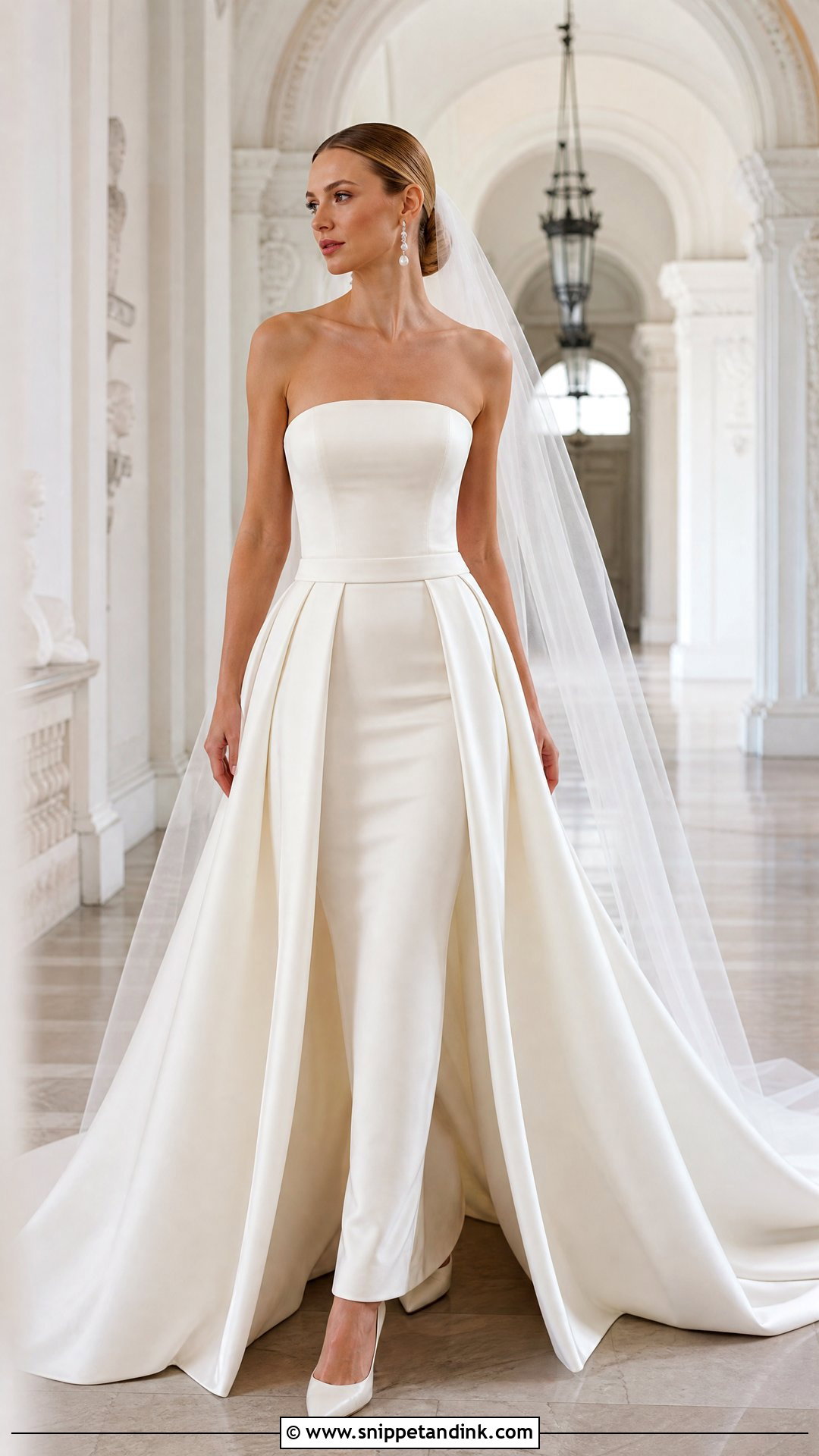 Detachable Overskirt Wedding Dress - Snippet and Ink - 20 Sculptural Wedding Dress Ideas