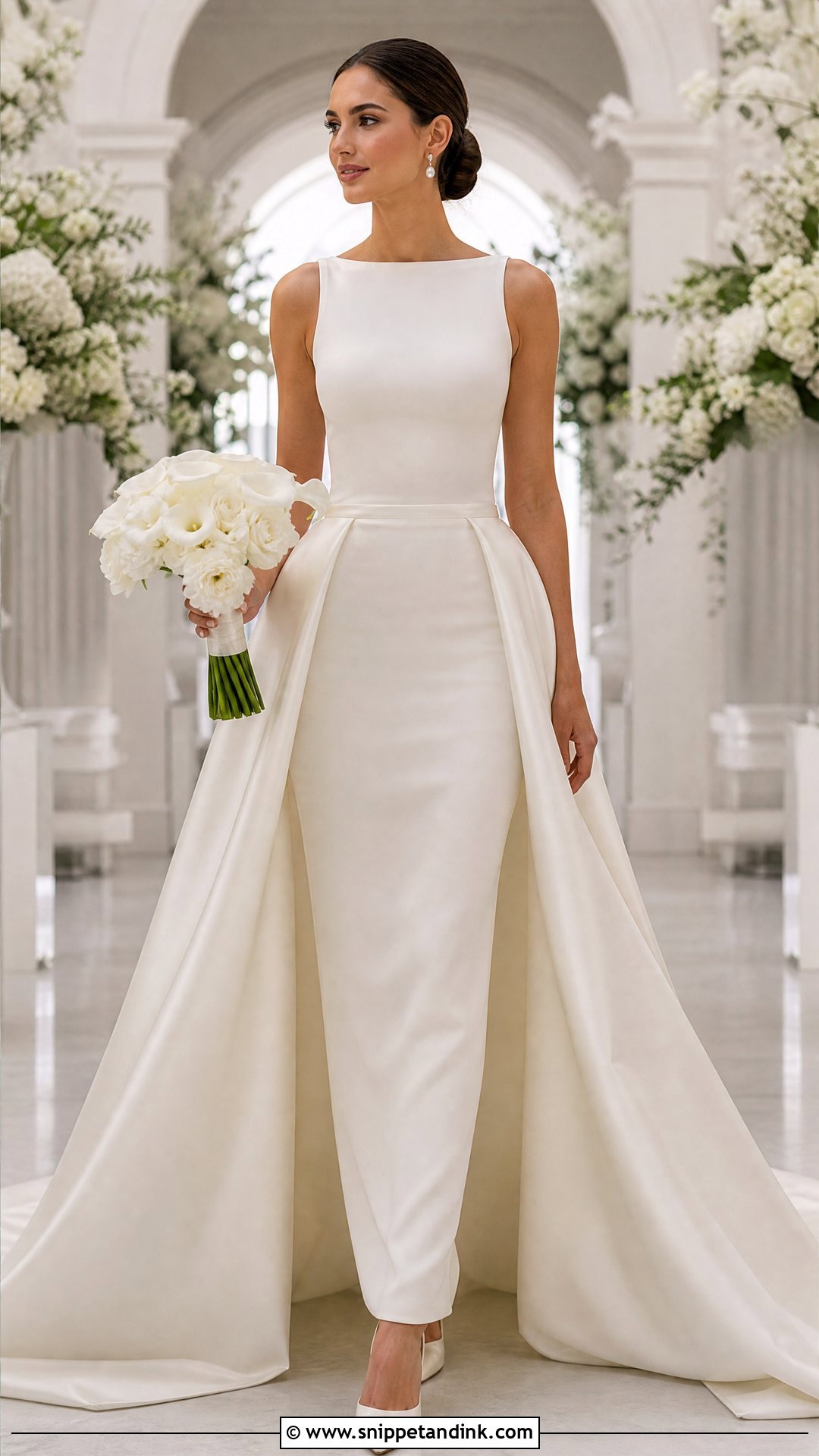 Detachable Overskirt Wedding Dress - Snippet and Ink - 20 Wedding Dress Transformation Ideas