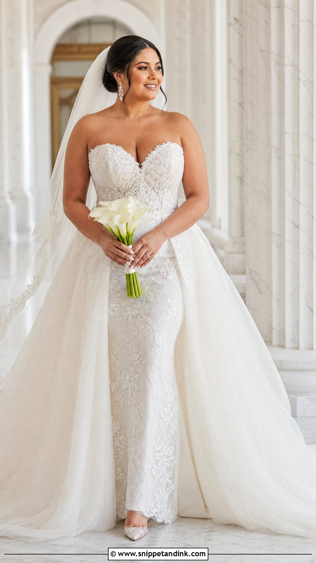 Detachable Overskirt Wedding Dress - Snippet and Ink - 20 Wedding Dresses Pear Shape
