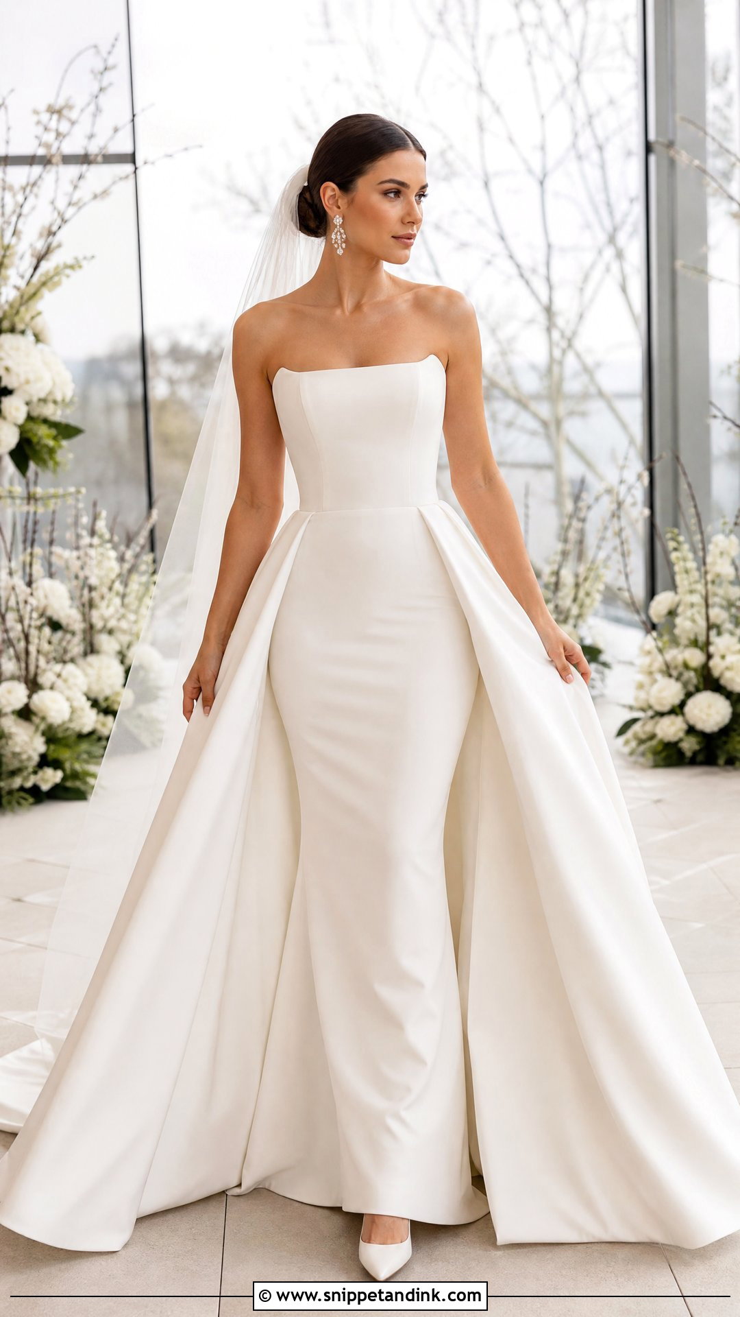 Detachable Overskirt Wedding Dress - Snippet and Ink - 20 Wedding Dresses Women