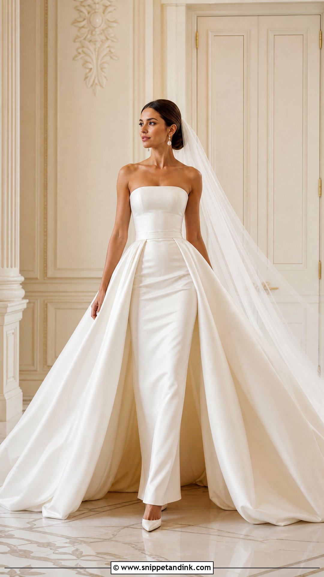 Detachable Overskirt Wedding Dress - Snippet and Ink - 20 Weeding Dress 2023 Ideas