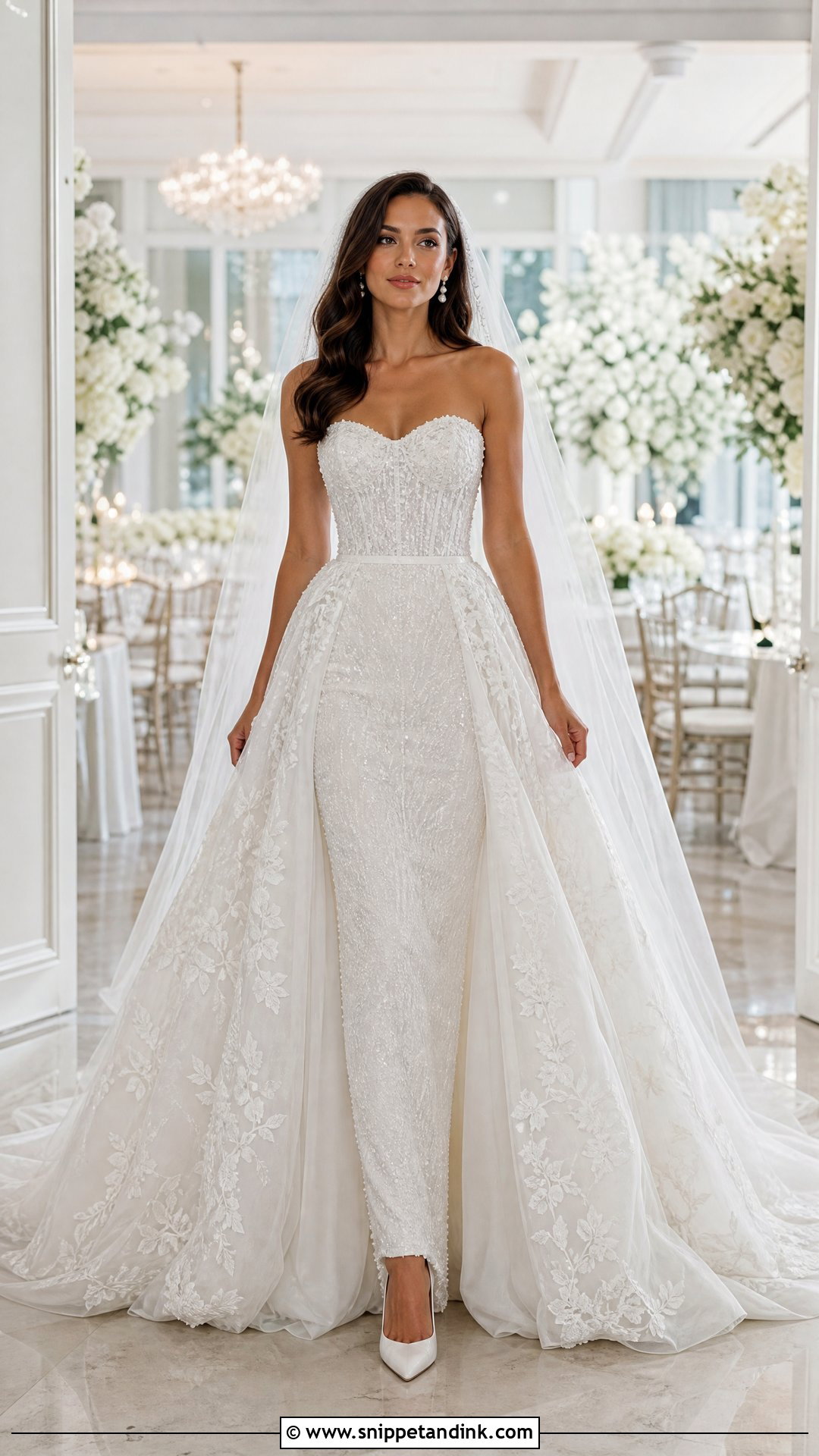 Detachable Overskirt Wedding Dress - Snippet and Ink - 20 Zuhair Murad Bridal Elie Saab Wedding Dresses