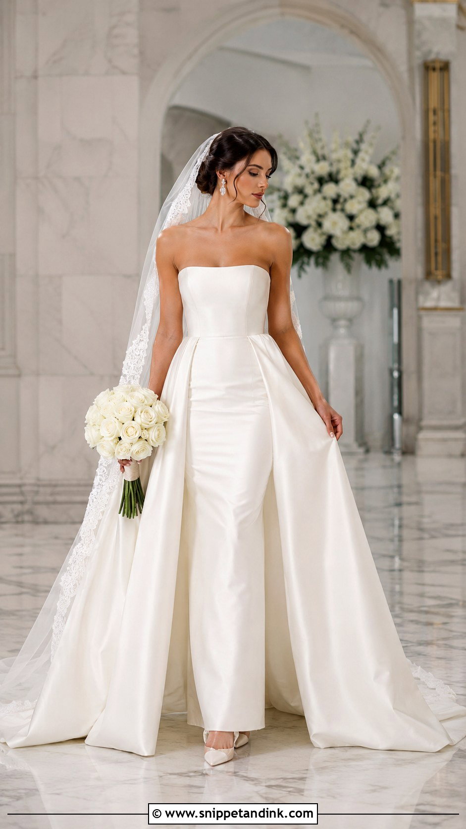 Detachable Overskirt Wedding Dress Ballgown - Snippet and Ink - 20 Luxury Wedding Dress Ballgown Ideas