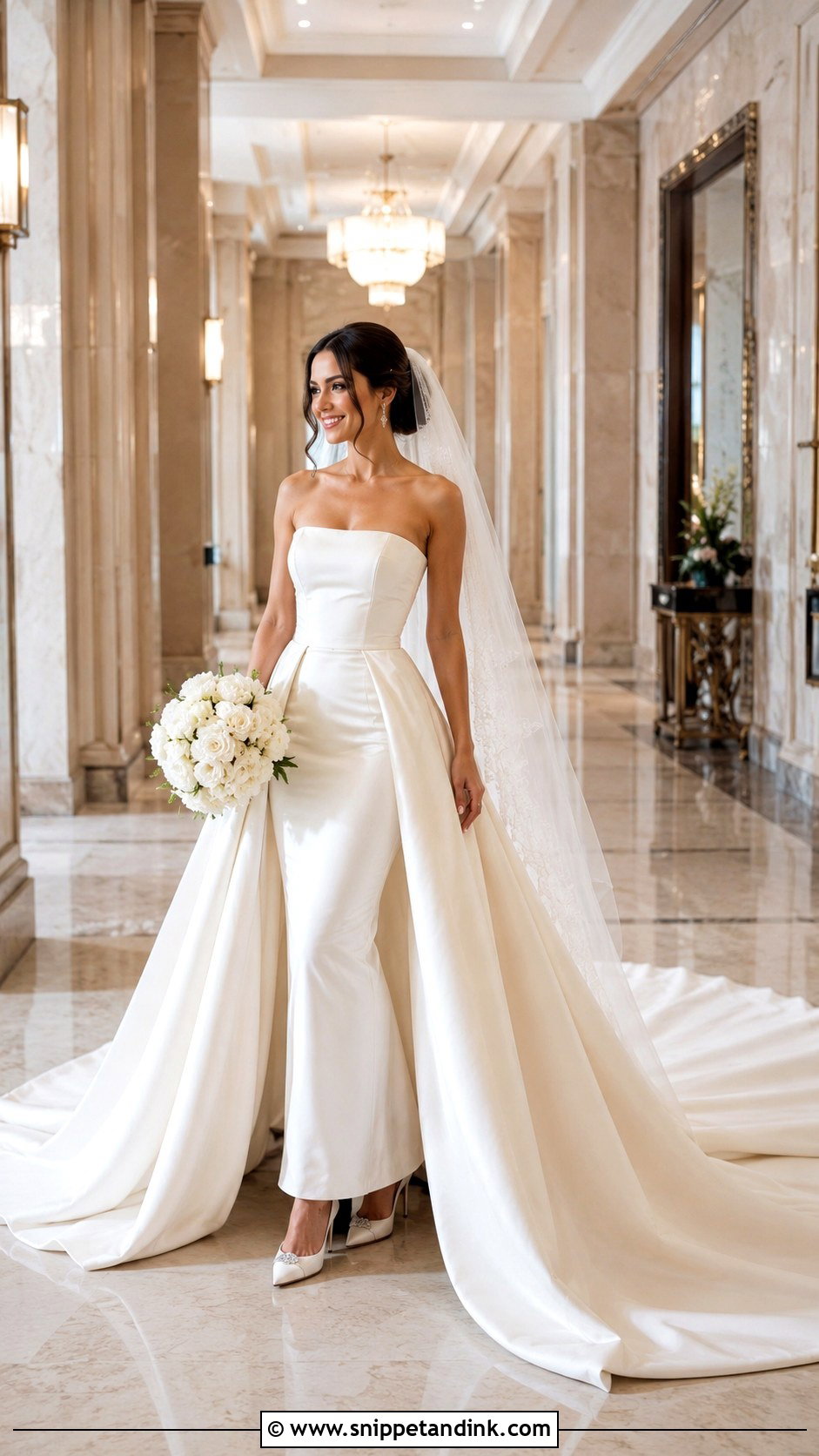 Detachable Overskirt Wedding Dress Ballgown - Snippet and Ink - 20 Elegant Wedding Dress Ballgown Ideas