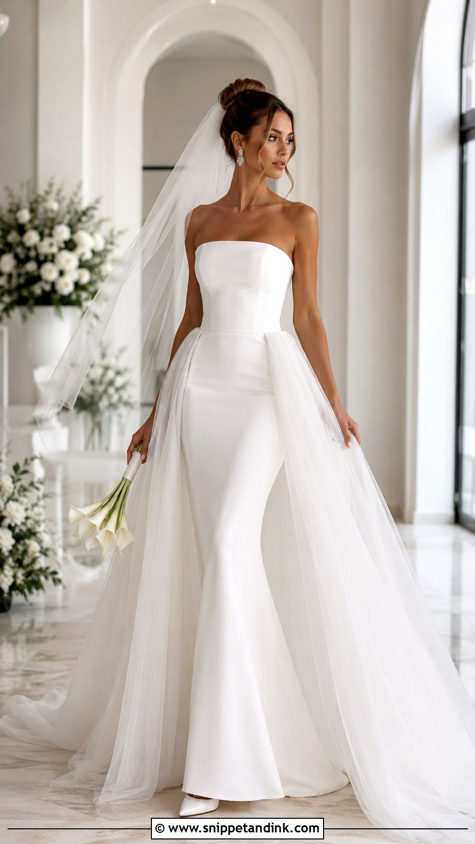 Detachable Overskirt Wedding Gown - Snippet and Ink - 25 Wedding Gown Styles