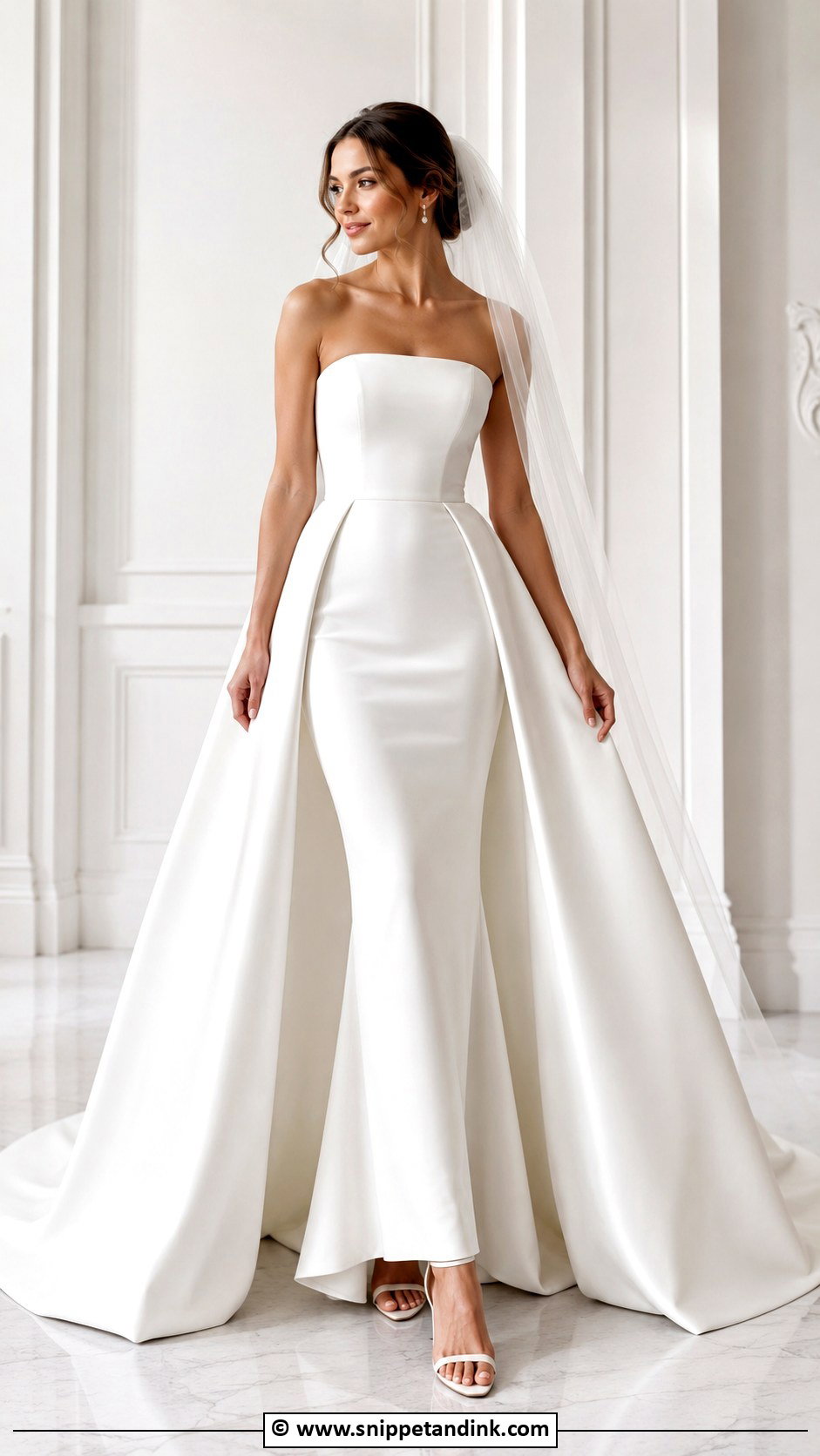 Detachable Overskirt Wedding Gown - Snippet and Ink - 30 Classy Wedding Gown Ideas