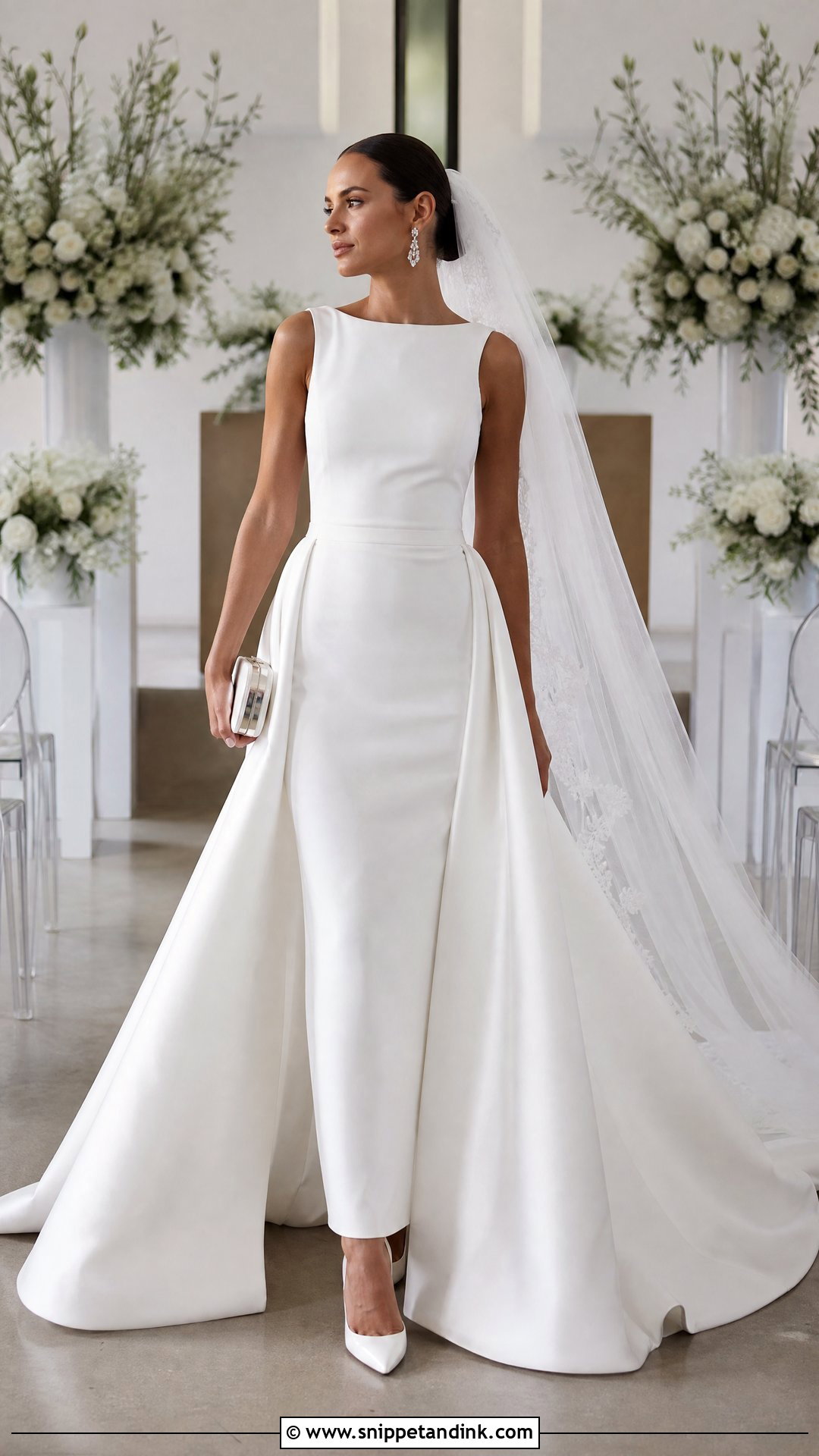 Detachable Overskirt Wedding Look - Snippet and Ink - 20 Wedding Lookbook Ideas