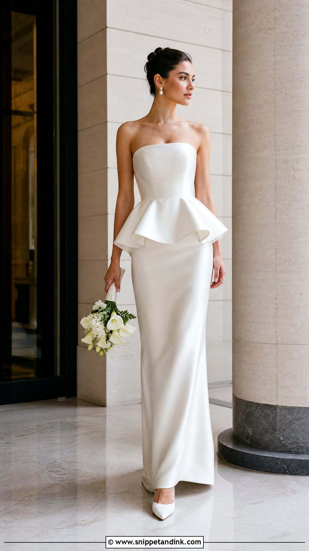 Detachable Peplum Wedding Dress - Snippet and Ink - 20 Transforming Wedding Dress Ideas