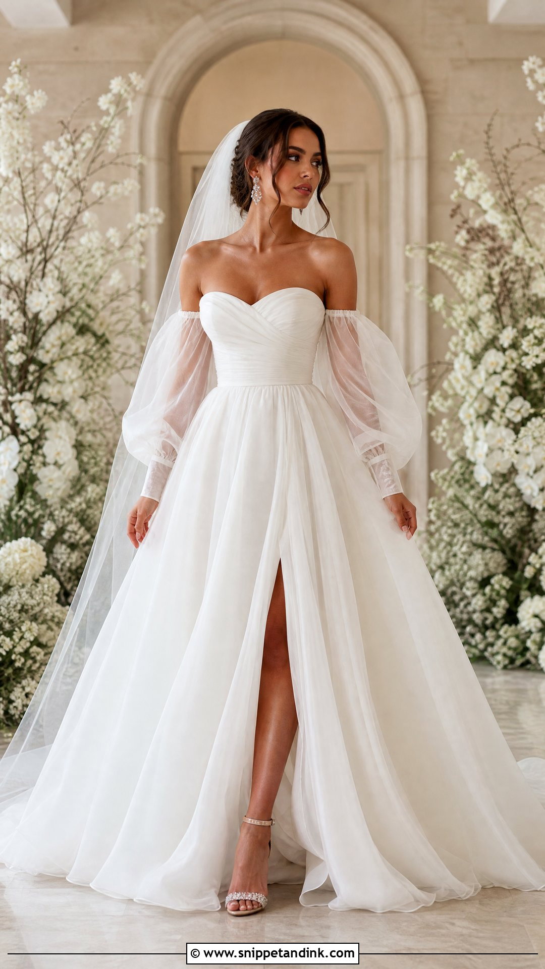 Detachable Puff Sleeve Wedding Dress - Snippet and Ink - 20 Wedding Dress Puff Sleeves