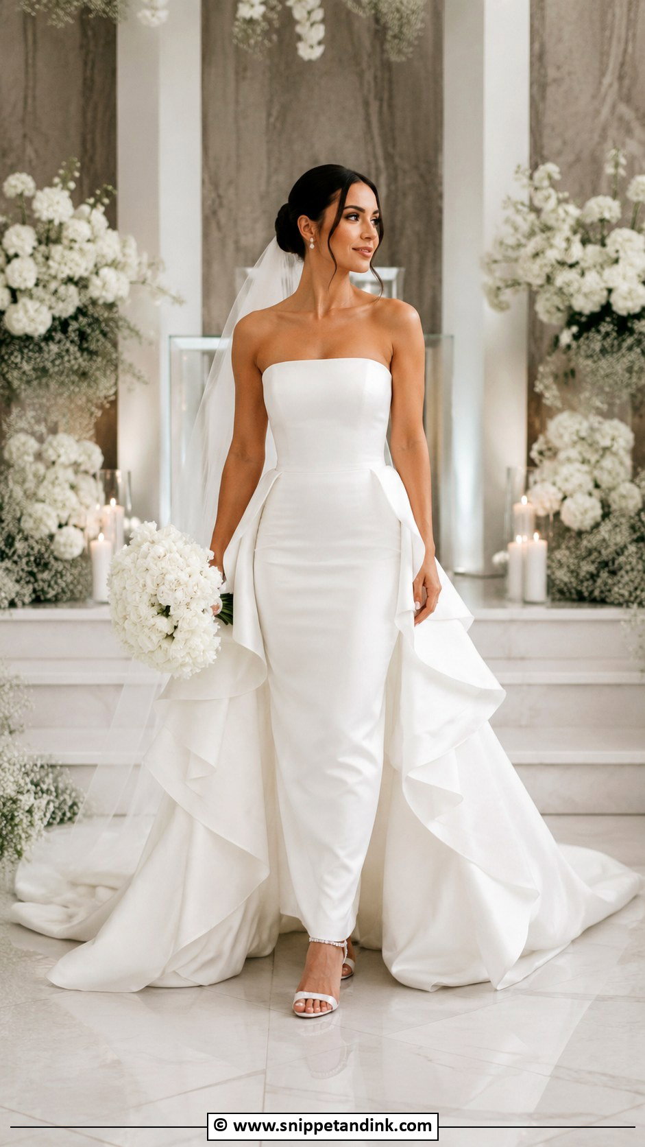 Detachable Ruffle Skirt Wedding Dress - Snippet and Ink - 30 Detachable Wedding Dress Ideas