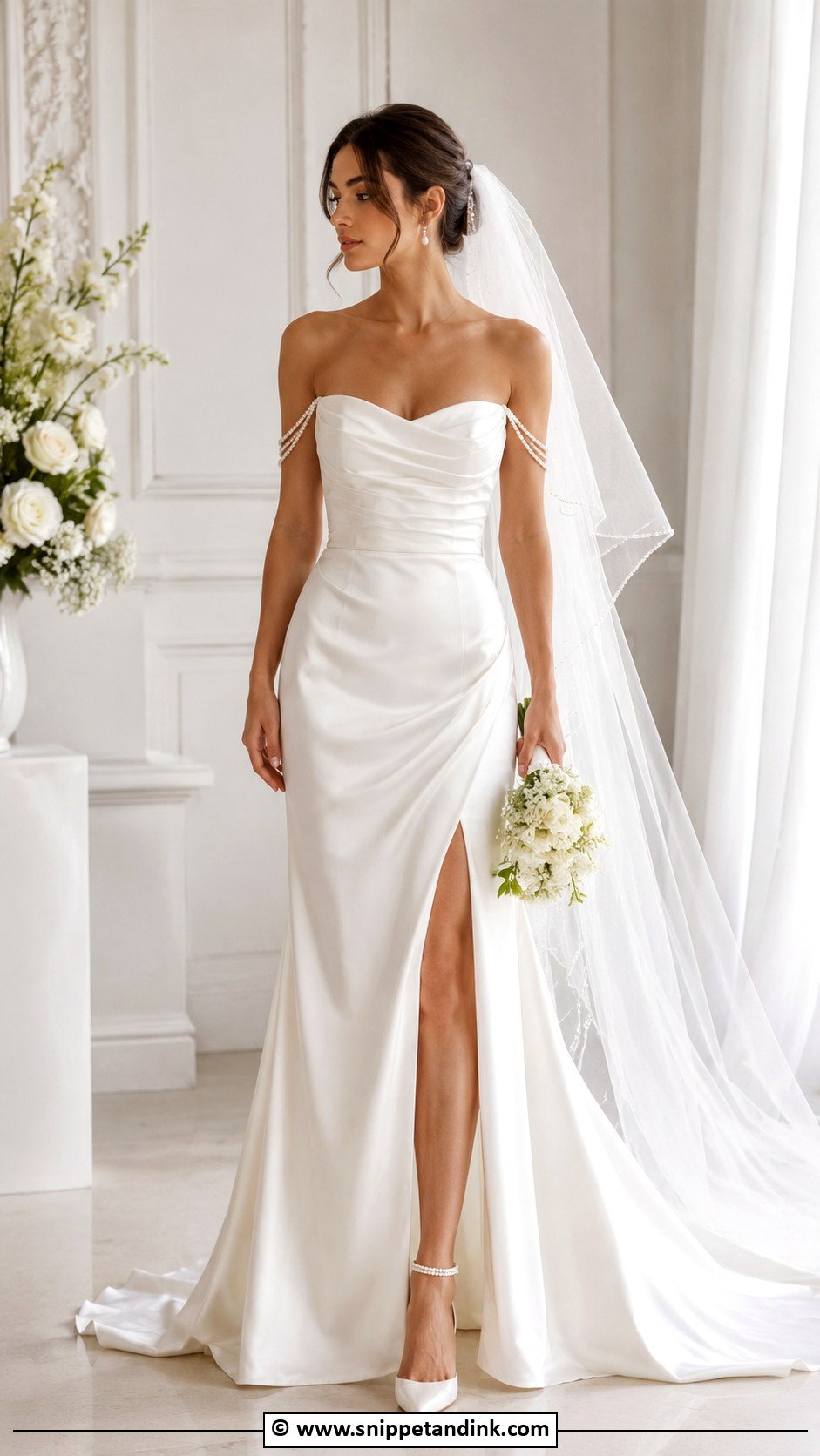 Detachable Shoulder Strap Wedding Dress - Snippet and Ink - 30 Detachable Wedding Dress Ideas