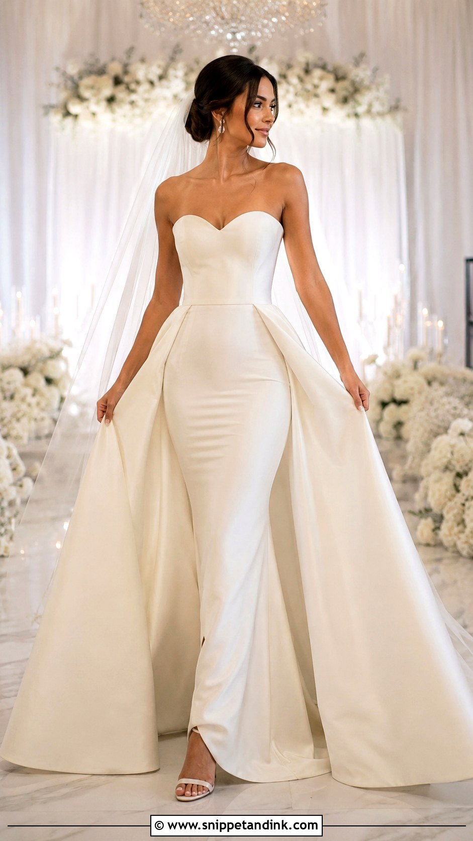 Detachable Skirt Bridal Dress Look - Snippet and Ink - 30 Bridal Wear Ideas