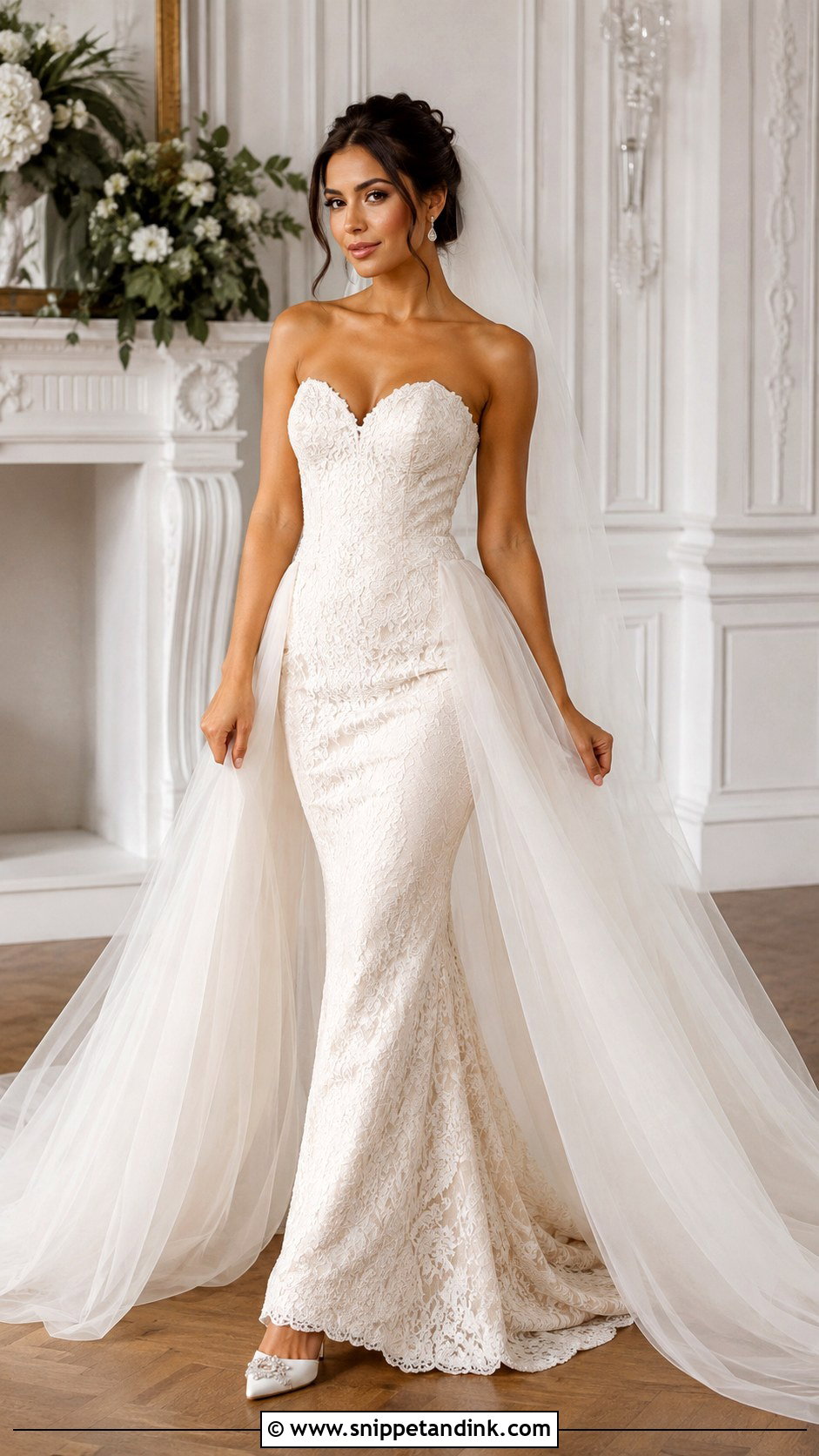 Detachable Skirt Mermaid Wedding Dress - Snippet and Ink - 25 Mermaid Style Wedding Dress Ideas