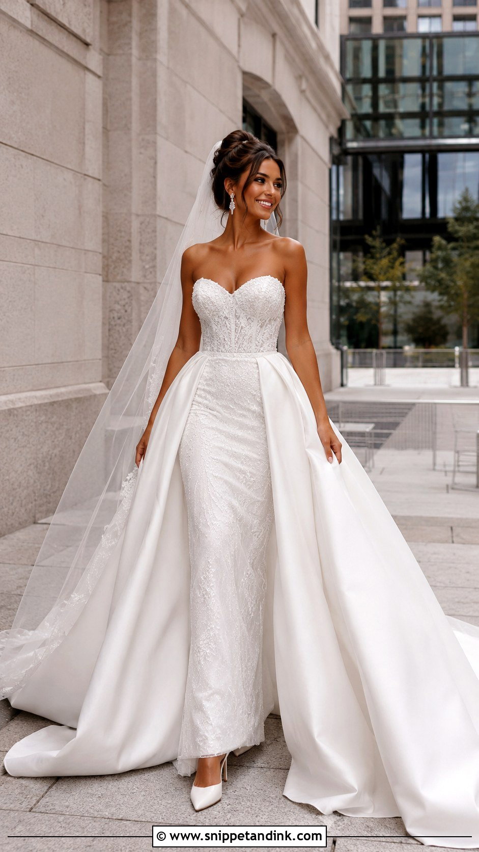Detachable Skirt Princess Ball Gown Wedding Dress - Snippet and Ink - 25 Princess Wedding Dresses Ball Gown