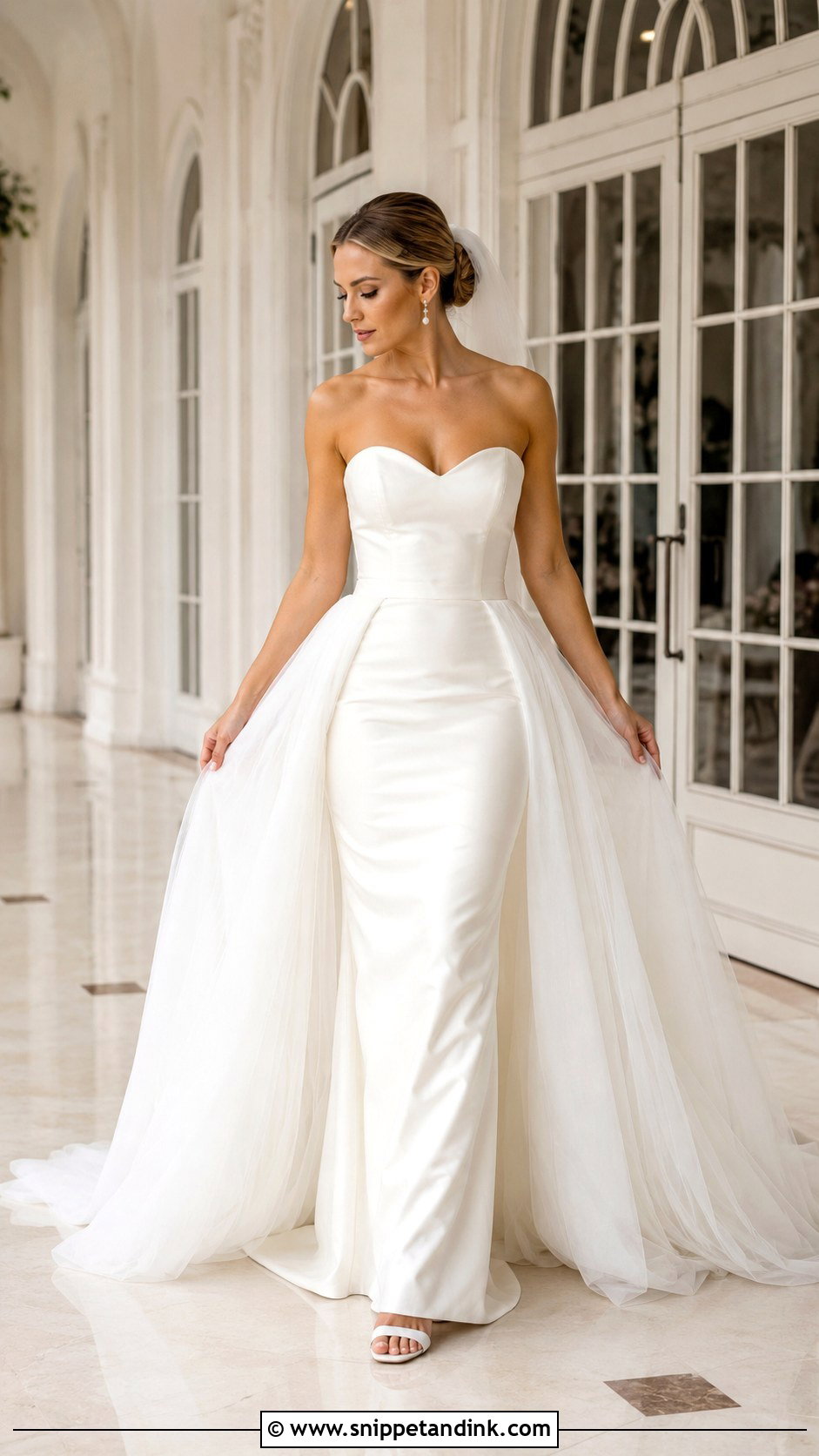 Detachable Skirt Siren Wedding Dress - Snippet and Ink - 30 Siren Wedding Dress Ideas