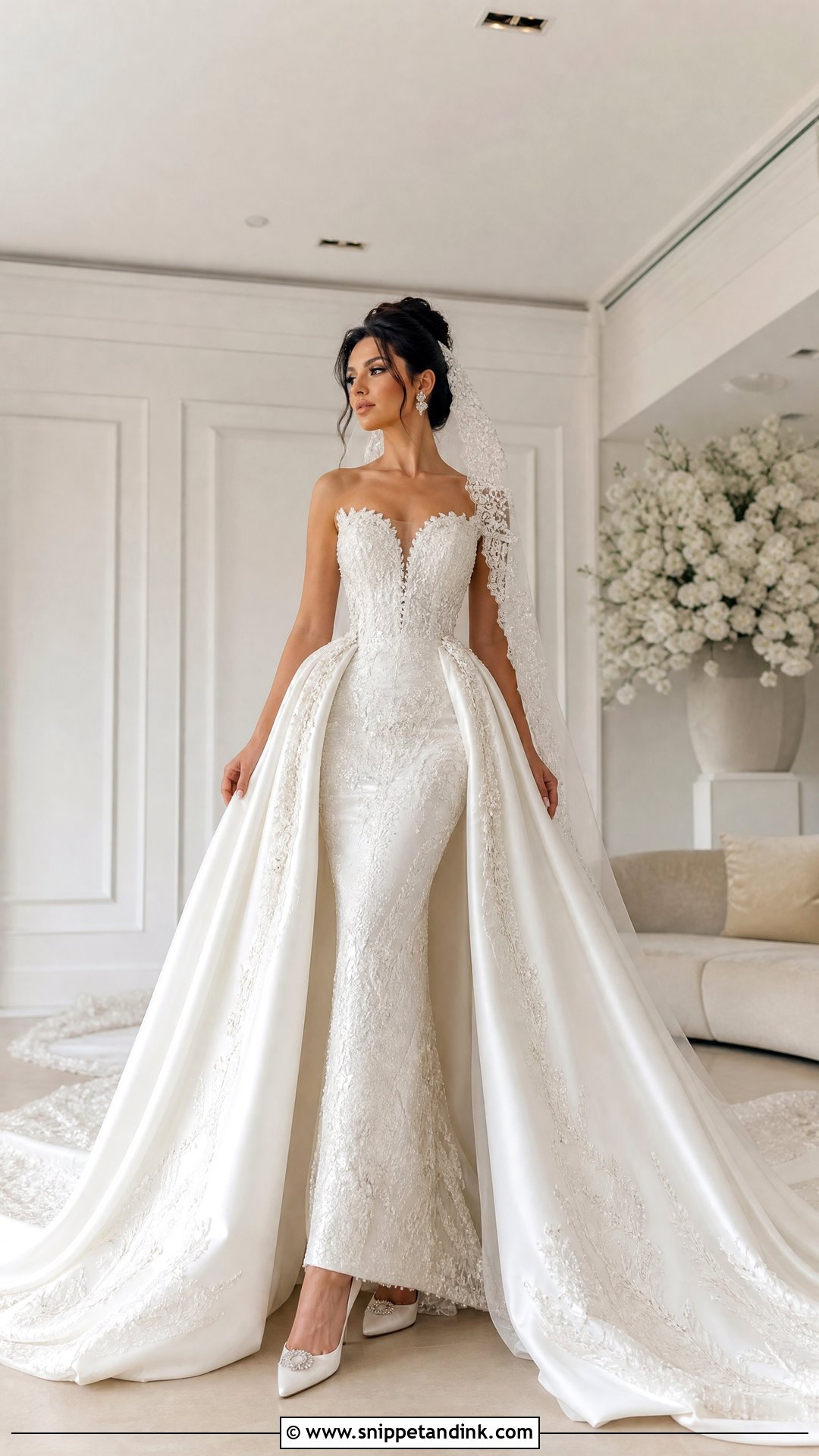 Detachable Skirt Turkish Bridal Dress - Snippet and Ink - 25 Turkish Bridal Dresses
