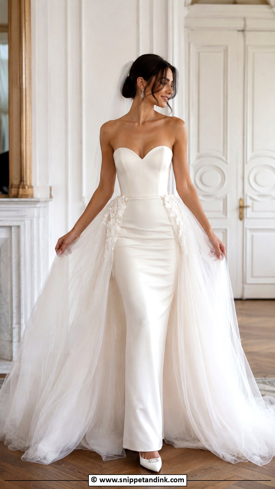 Detachable Skirt Wedding Dress - Snippet and Ink - 35 Wedding Dress Ideas