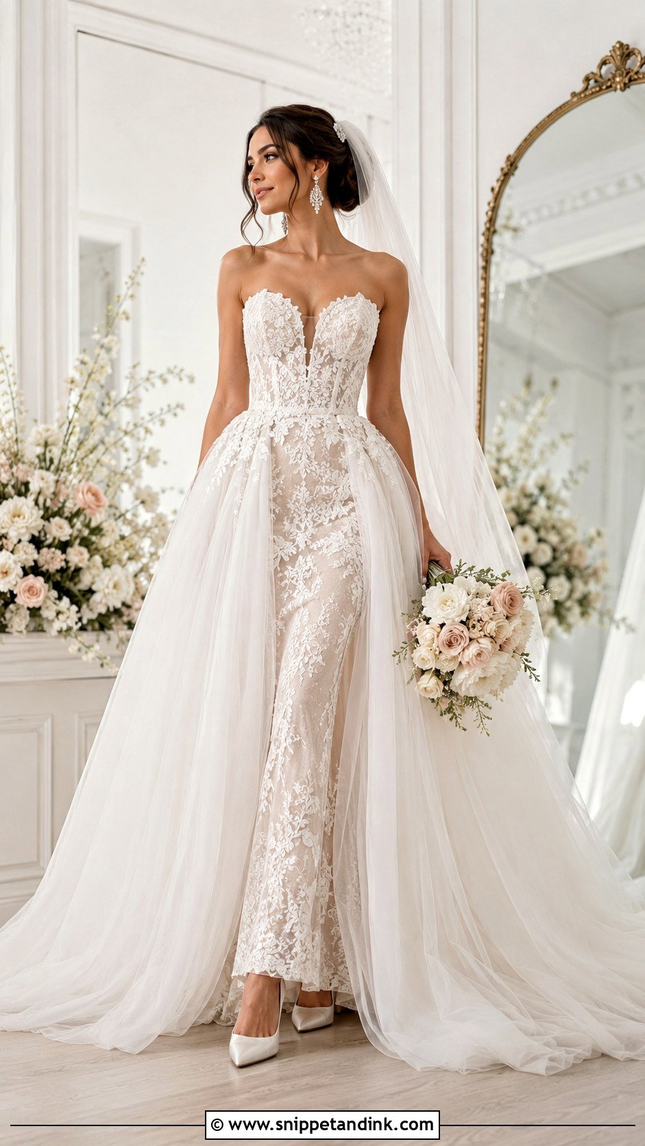 Detachable Skirt Wedding Dress - Snippet and Ink - 25 Enchanted Wedding Dress Ideas