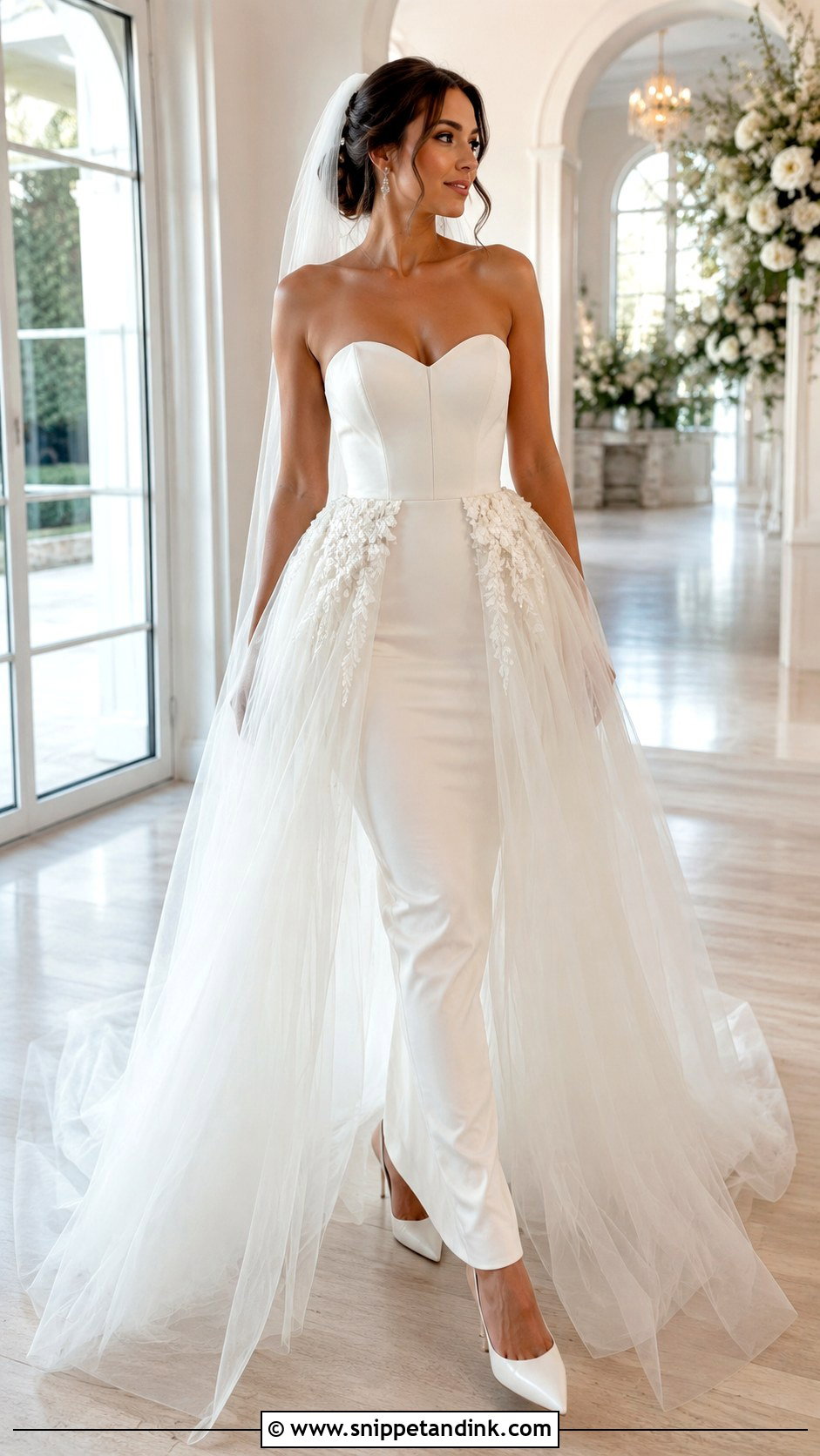 Detachable Skirt Wedding Dress - Snippet and Ink - 25 Modern Wedding Dress Ideas