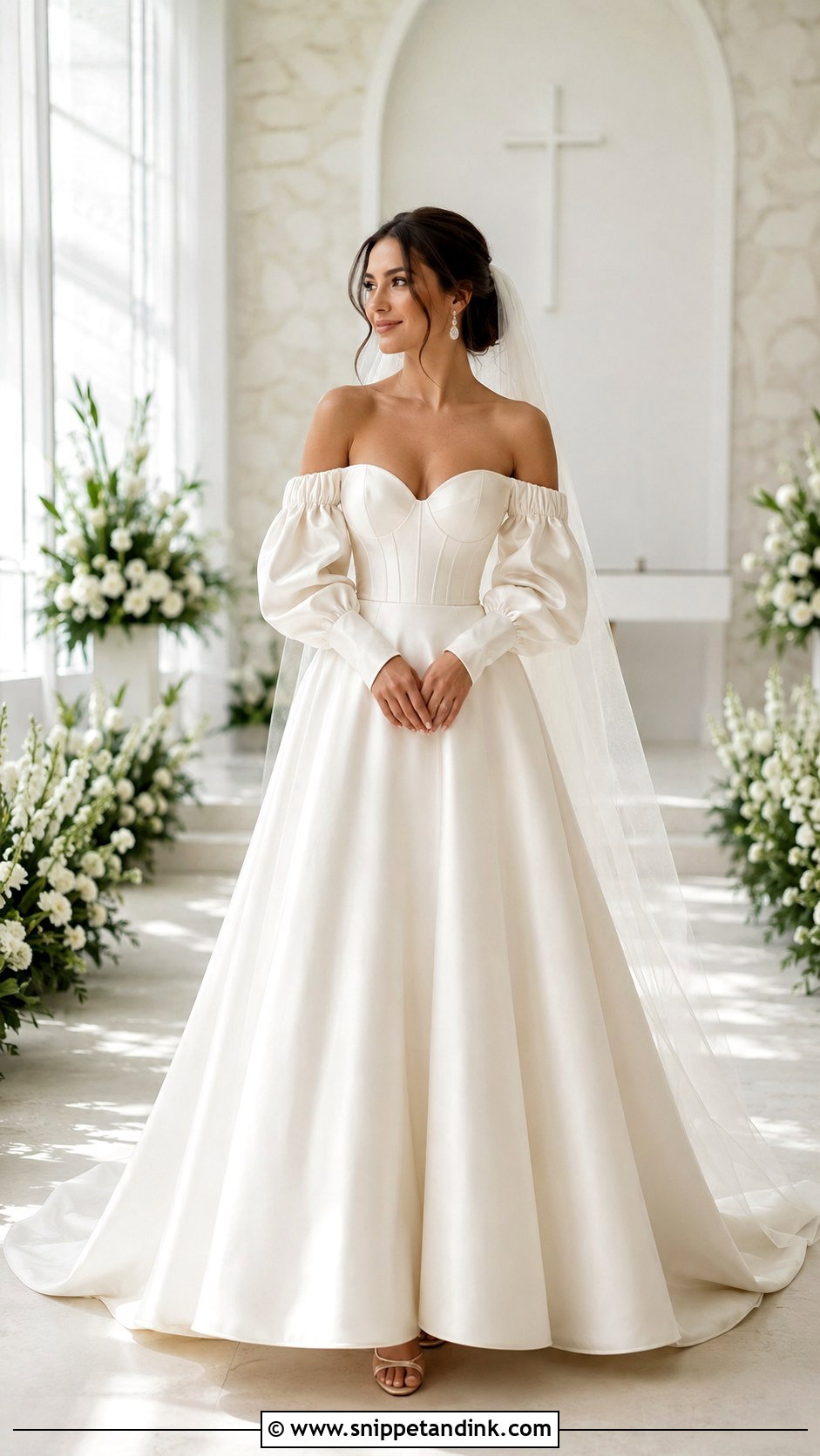 Detachable Sleeve Bodice Wedding Dress - Snippet and Ink - 20 Bodice Wedding Dress Ideas