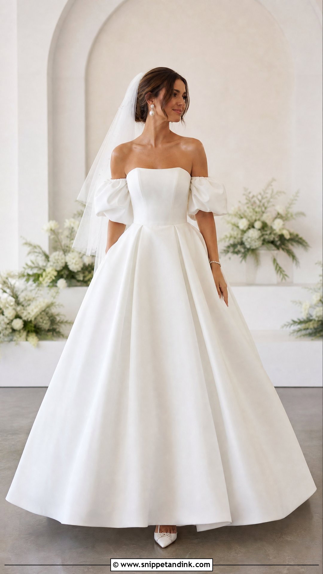 Detachable Sleeve Bridal Ball Gown - Snippet and Ink - 25 Bridal Ball Gown Ideas