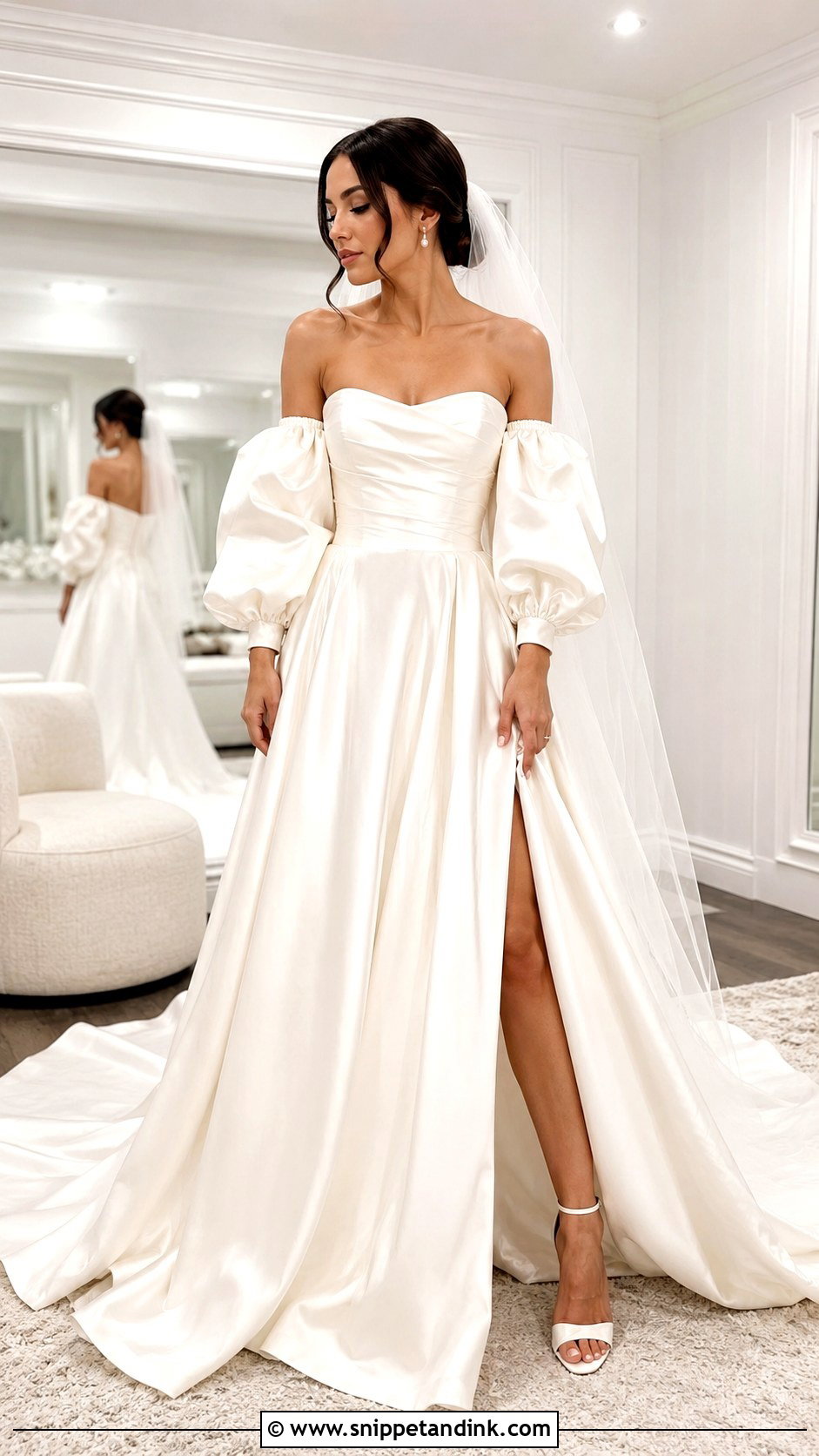 Detachable Sleeve Bridal Gown - Snippet and Ink - 25 Bridal Gowns with Sleeves