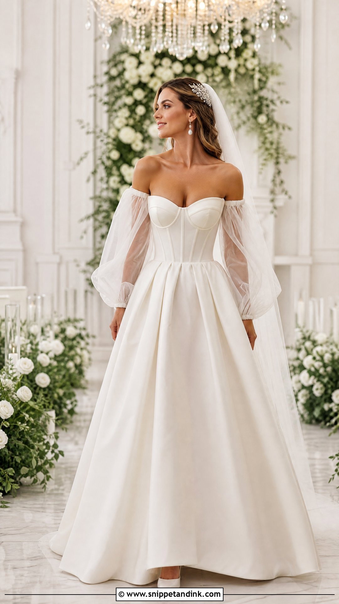 Detachable Sleeve Corset Wedding Dress - Snippet and Ink - 20 Unique Wedding Dress Ideas