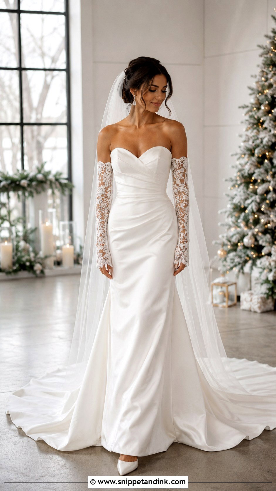 Detachable Sleeve Fall Bridal Dress - Snippet and Ink - 20 Fall Bridal Dresses
