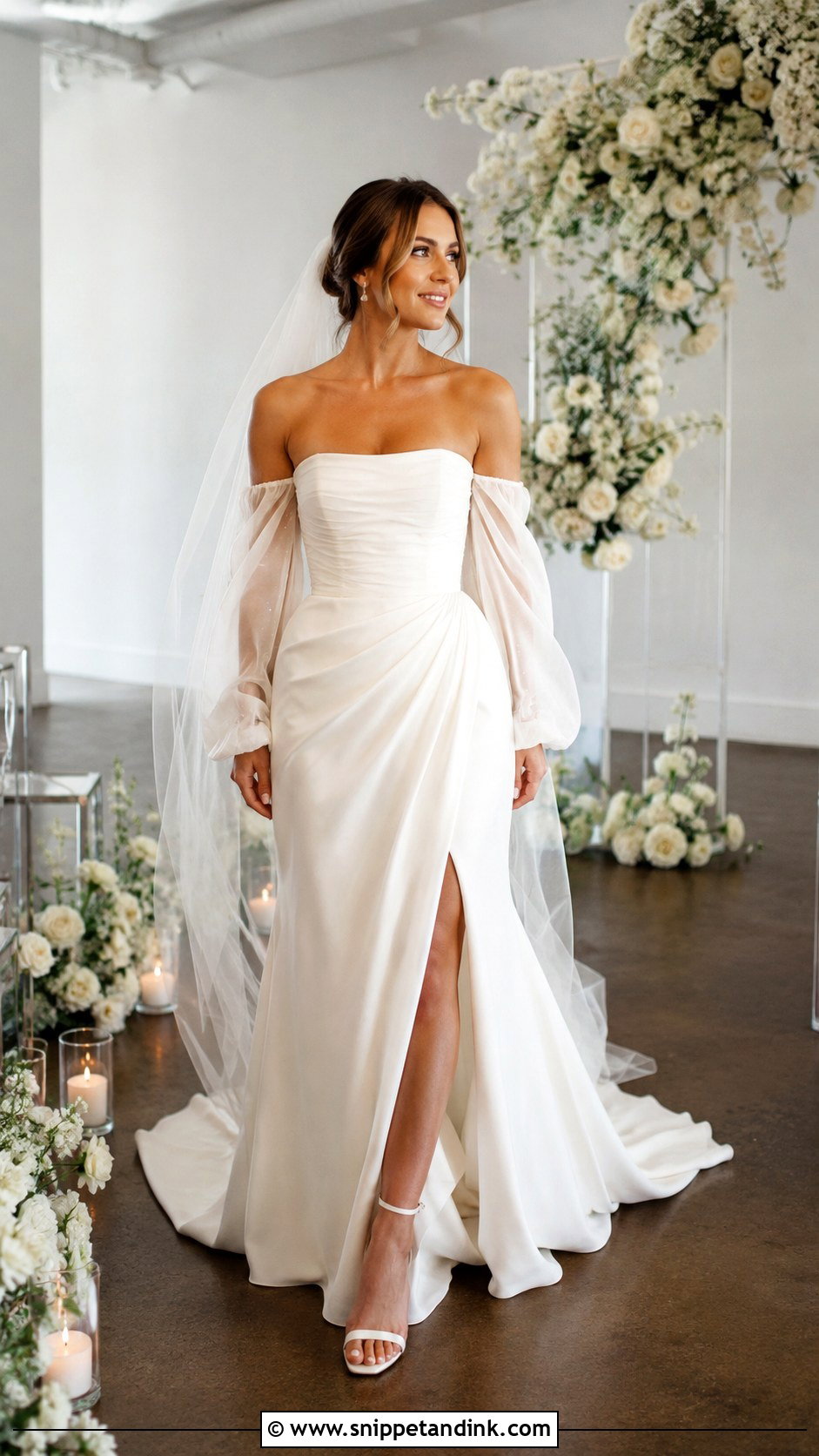 Detachable Sleeve Gown For Wedding - Snippet and Ink - 25 Gowns for Wedding
