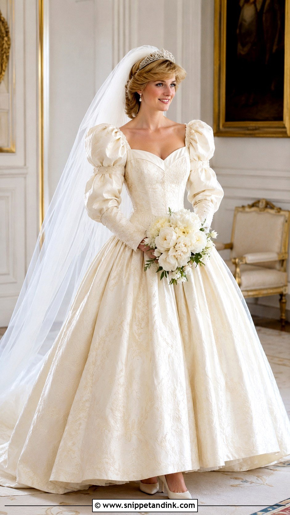 Detachable Sleeve Lady Diana Wedding Dress - Snippet and Ink - 20 Lady Diana Wedding Dress Ideas