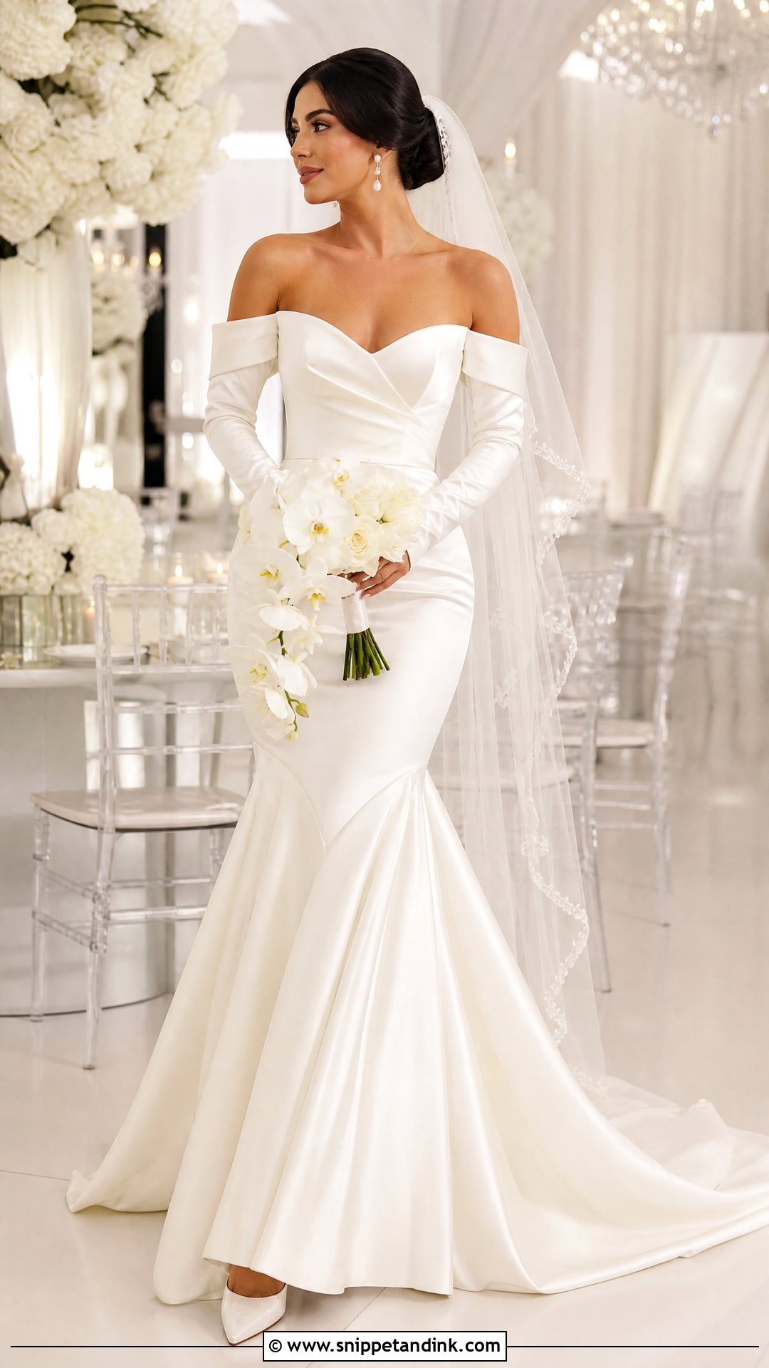 Detachable Sleeve Mermaid Wedding Dress - Snippet and Ink - 25 Simple Mermaid Wedding Dress Ideas