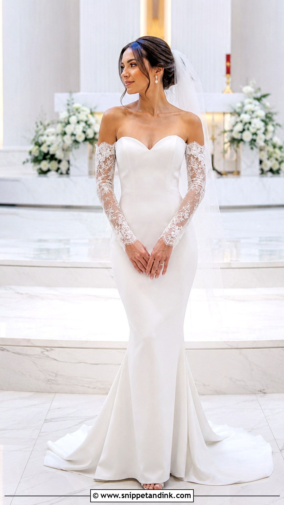 Detachable Sleeve Mermaid Wedding Dress - Snippet and Ink - 30 Mermaid Wedding Dress with Sleeves