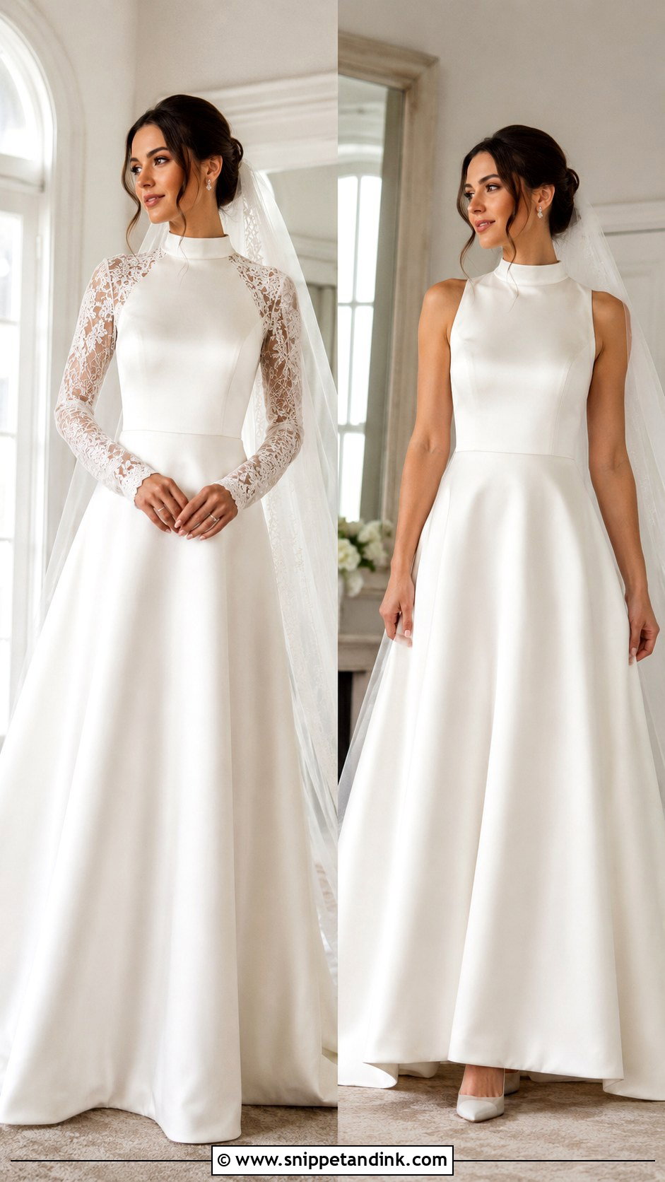 Detachable Sleeve Modest Wedding Gown - Snippet and Ink - 20 Modest Wedding Gowns with Sleeves