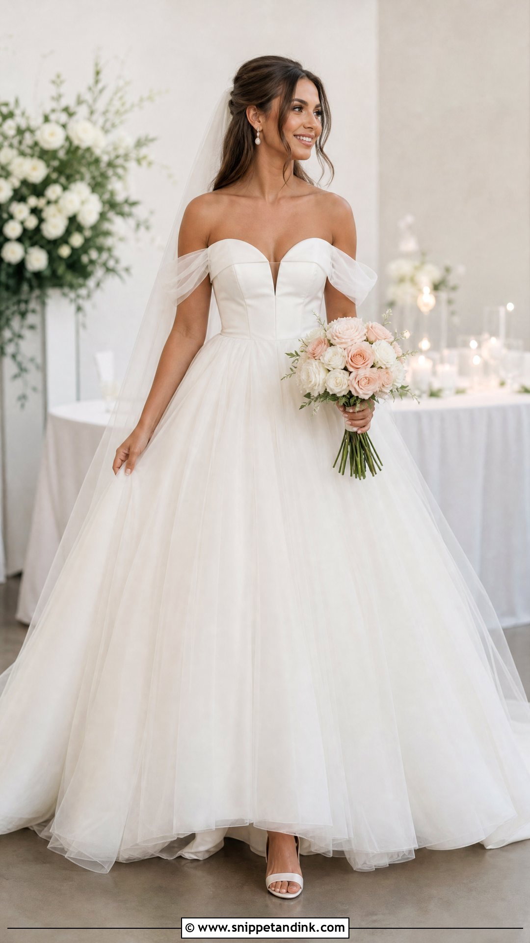 Detachable Sleeve Princess Ball Gown Wedding Dress - Snippet and Ink - 20 Princess Wedding Dresses Ball Gown Fairytale