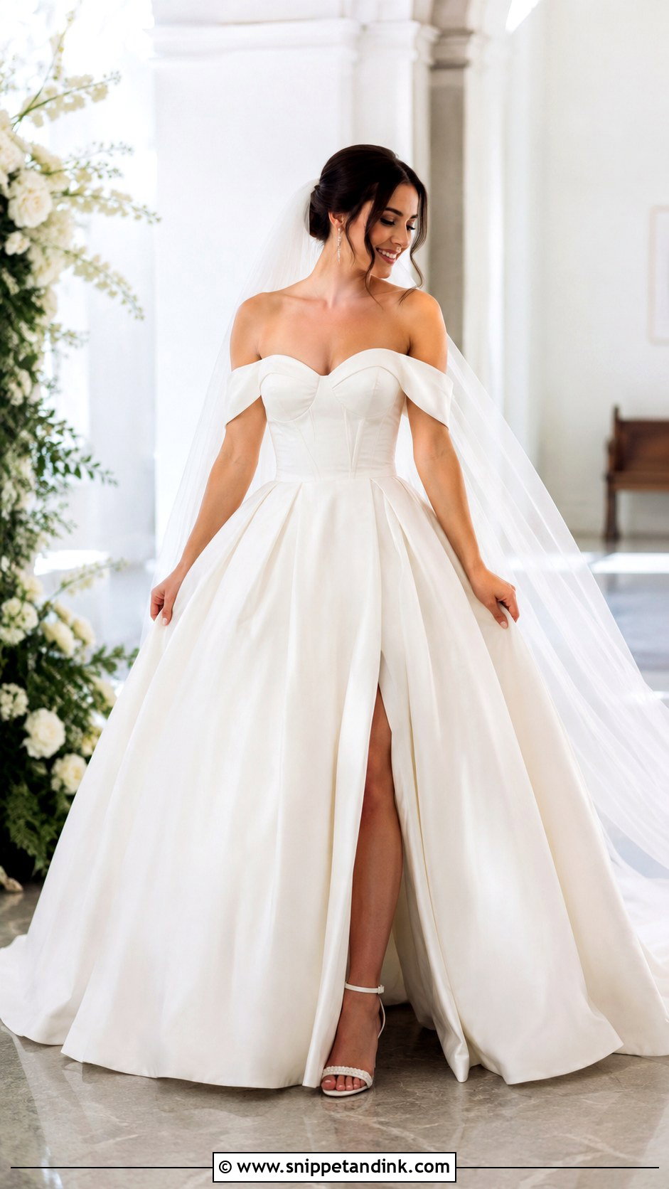 Detachable Sleeve Princess Wedding Dress - Snippet and Ink - 25 Dream Princesses Wedding Dresses