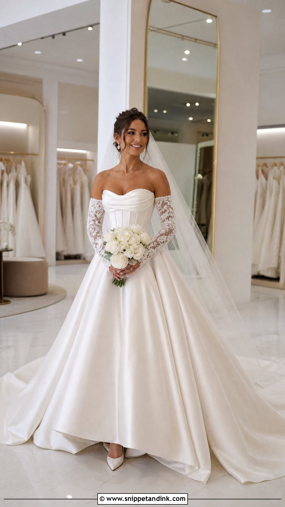 Detachable Sleeve Princess Wedding Dress - Snippet and Ink - 20 Princess Elegant Wedding Dresses