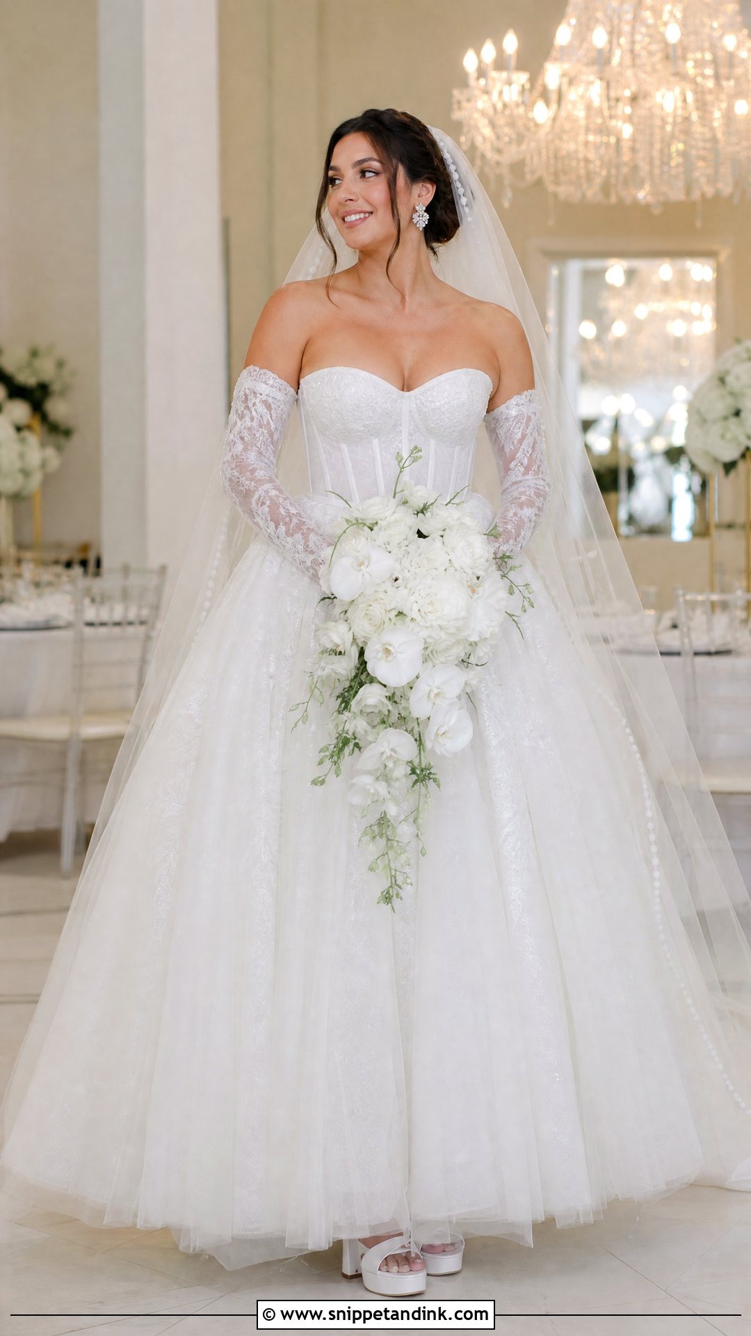 Detachable Sleeve Princess Wedding Gown - Snippet and Ink - 20 Princess Wedding Gown Fairytale Ideas