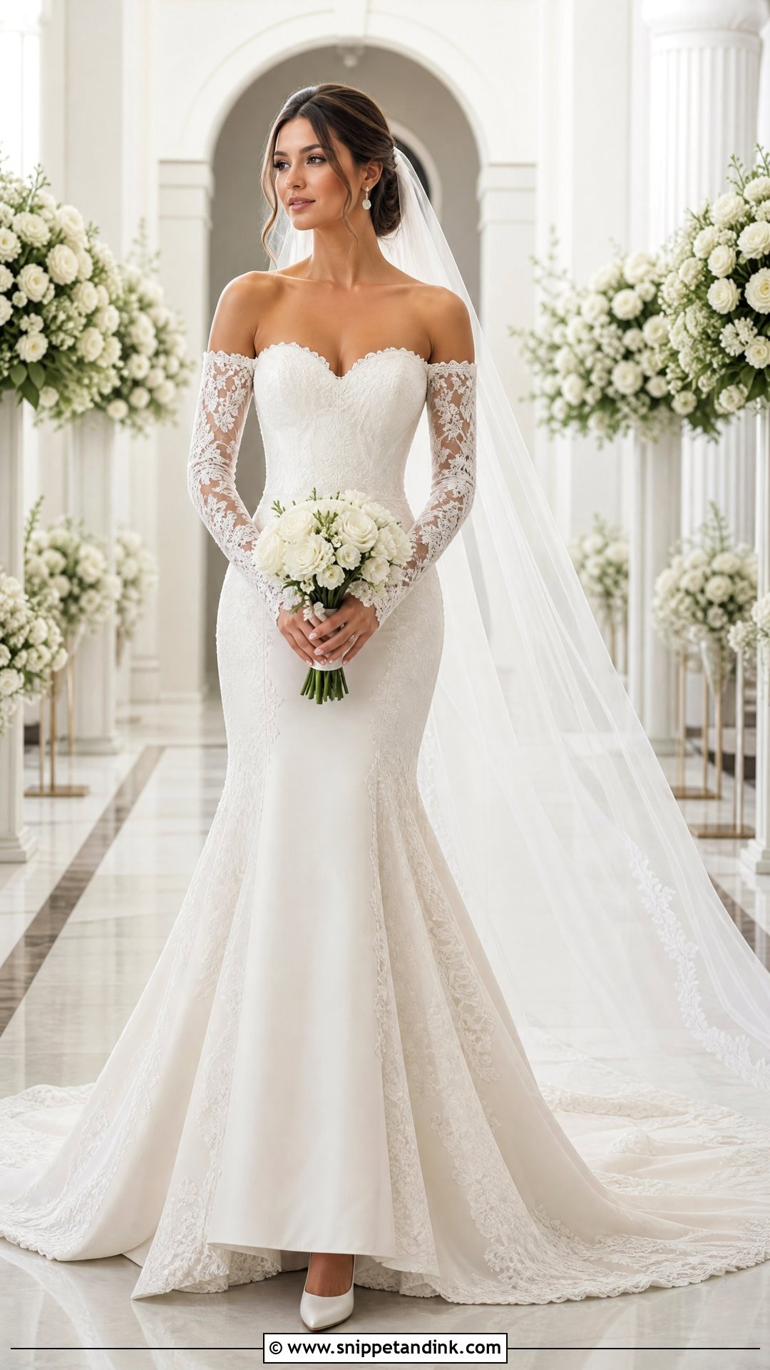 Detachable Sleeve Serpentina Wedding Gown - Snippet and Ink - 20 Serpentina Wedding Gown Ideas