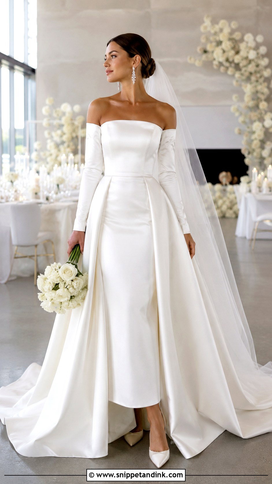Detachable Sleeve Utah Wedding Dress - Snippet and Ink - 20 Utah Wedding Dress Ideas