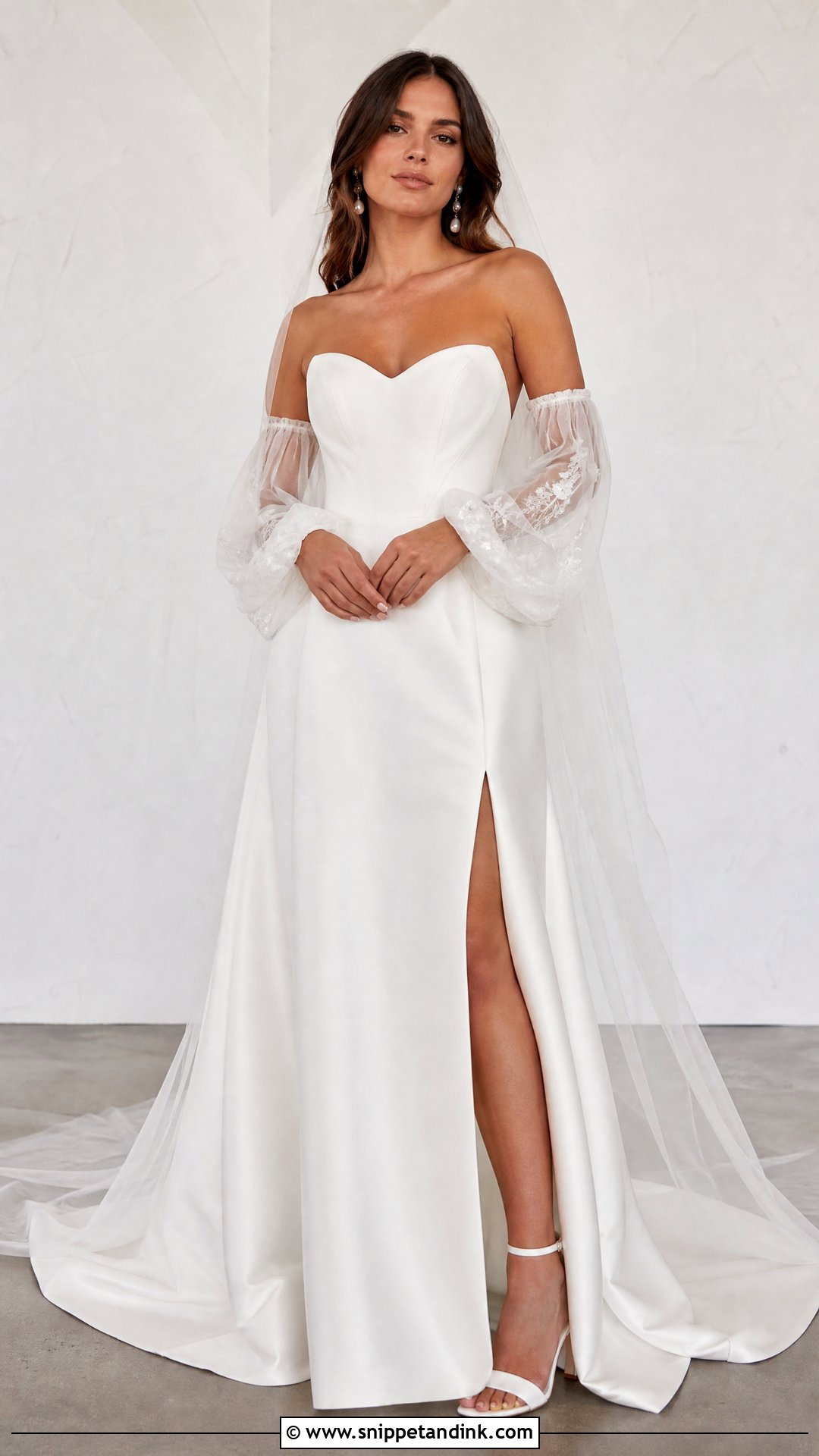 Detachable Sleeve Wedding Dress - Snippet and Ink - 25 Elegant Wedding Dress with Sleeves