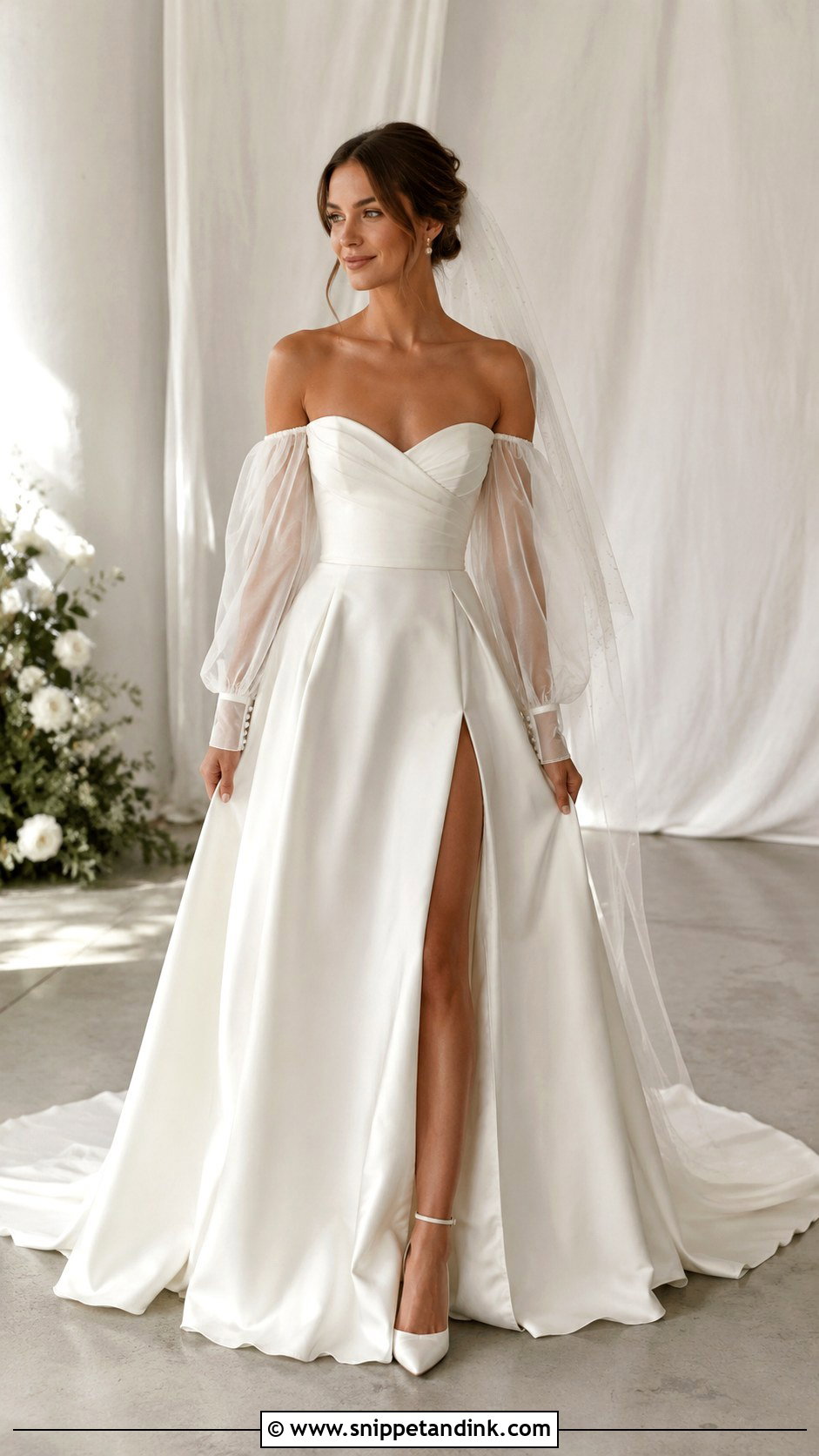 Detachable Sleeve Wedding Dress - Snippet and Ink - 25 Sleeved Wedding Dress Ideas