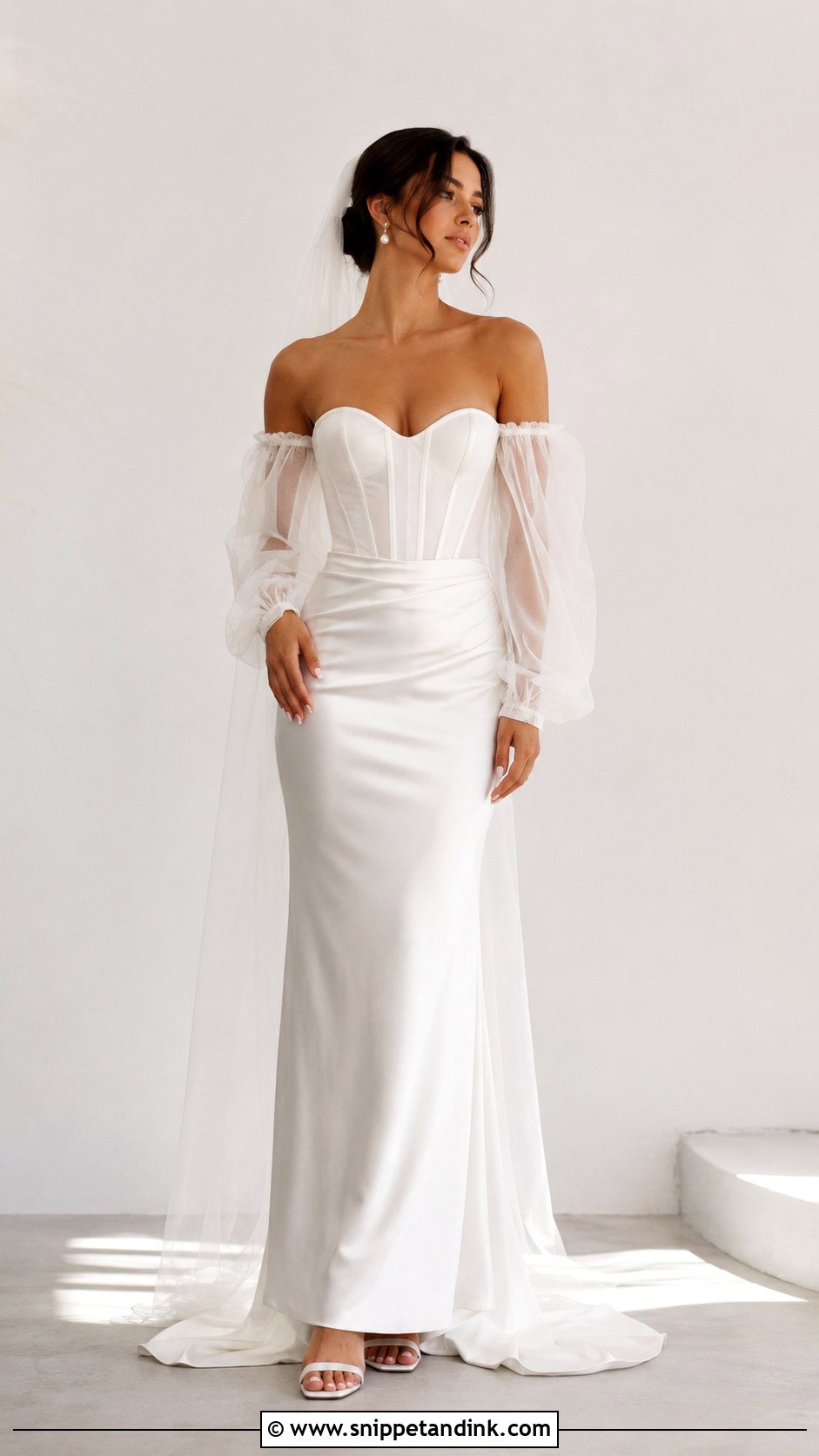 Detachable Sleeve Wedding Dress - Snippet and Ink - 30 Wedding Dresses Sleeves