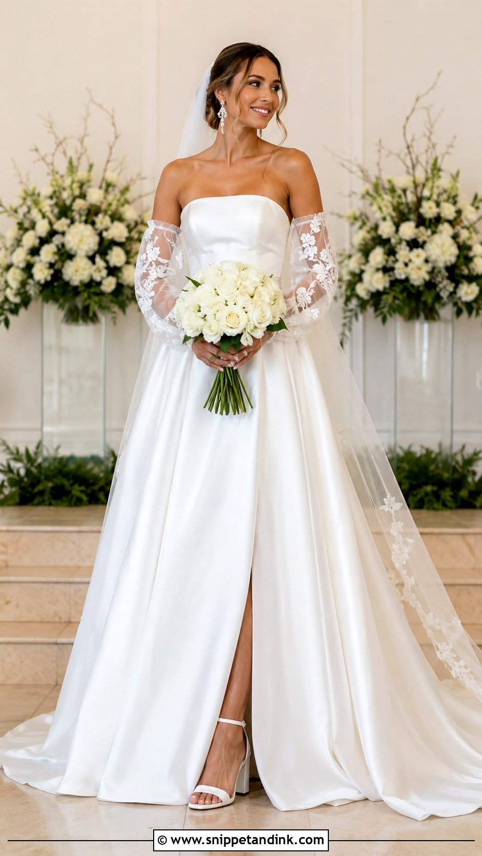 Detachable Sleeve Wedding Dress - Snippet and Ink - 20 I Said Yes to the Dress Ideas