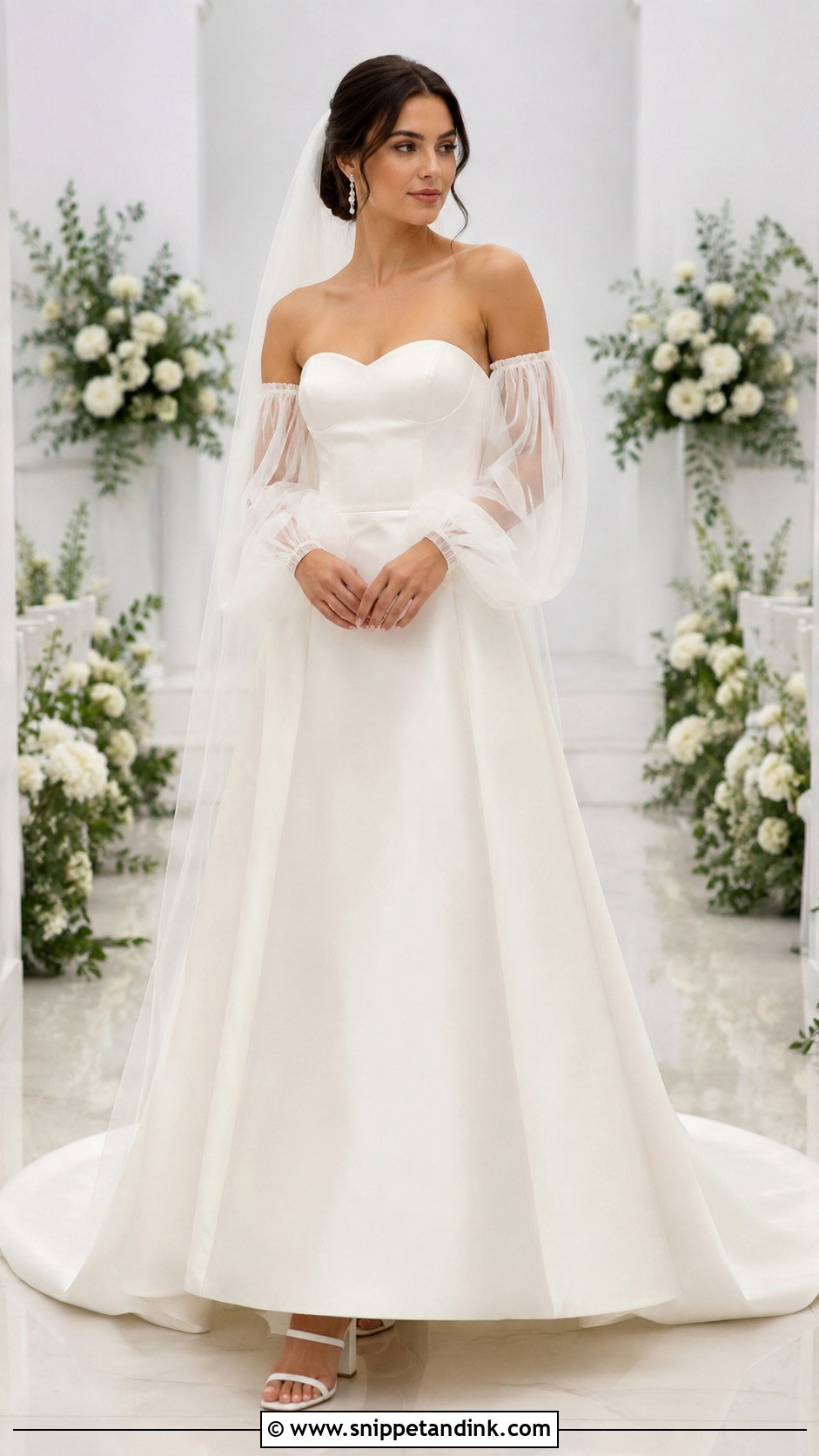 Detachable Sleeve Wedding Dress - Snippet and Ink - 20 Wedding Dress Details Ideas