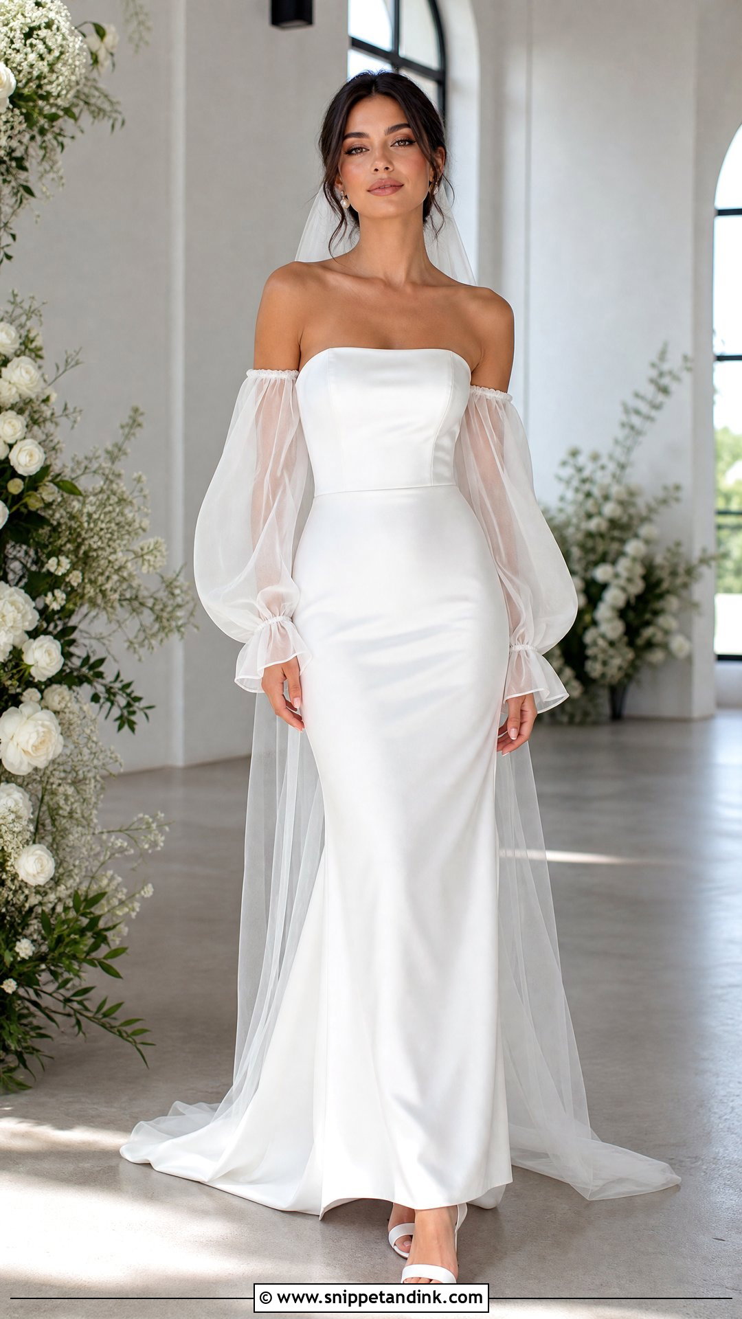 Detachable Sleeve Wedding Dress - Snippet and Ink - 25 Modern Elegant Wedding Dress Ideas
