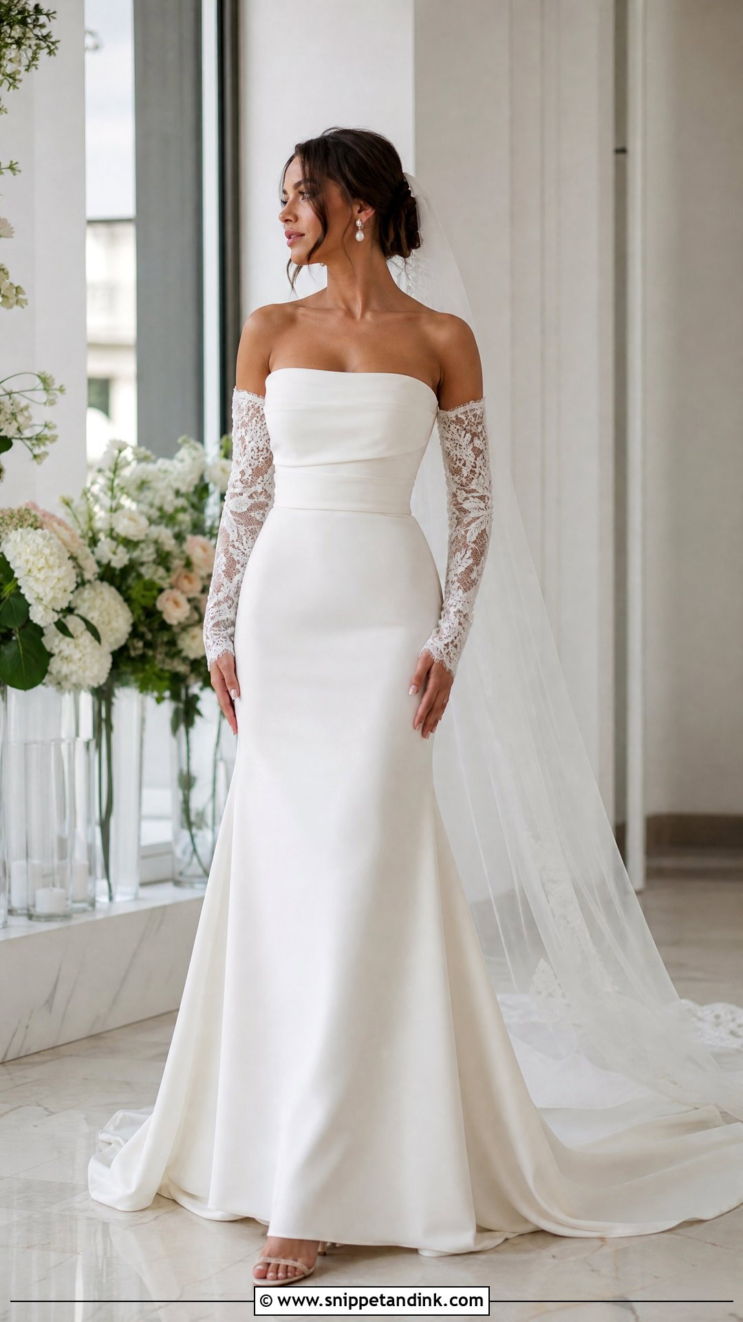 Detachable Sleeve Wedding Dress - Snippet and Ink - 25 Timeless Wedding Dresses with Sleeves